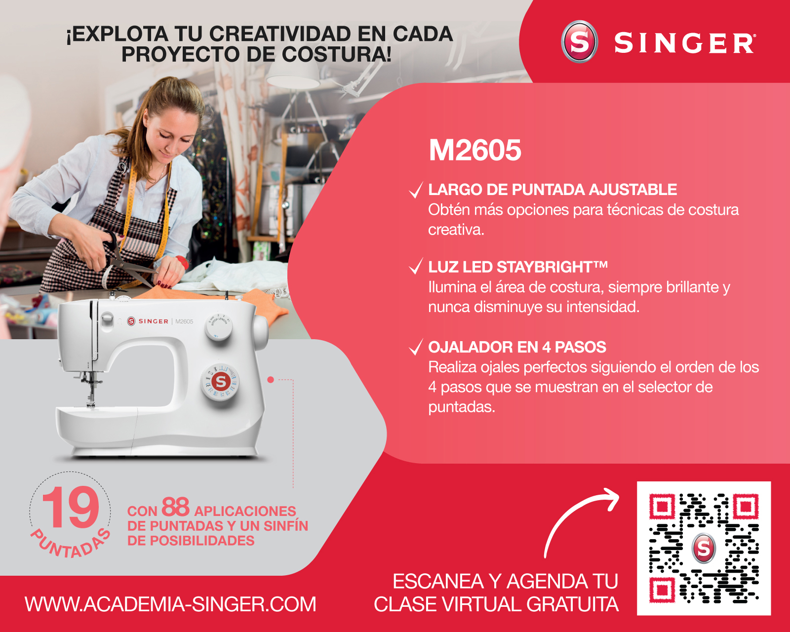 Foto 8 pulgar | Foto 7 | Máquina de Coser Singer M2605