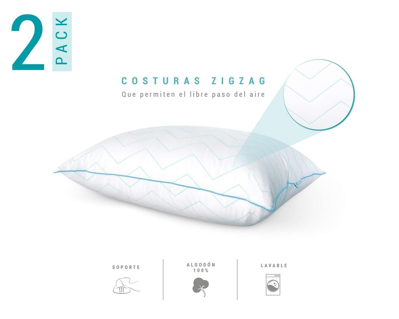 Foto 2 | Foto 2 | Almohada Sognare Fussion Estándar Suave/Firme 2 Piezas