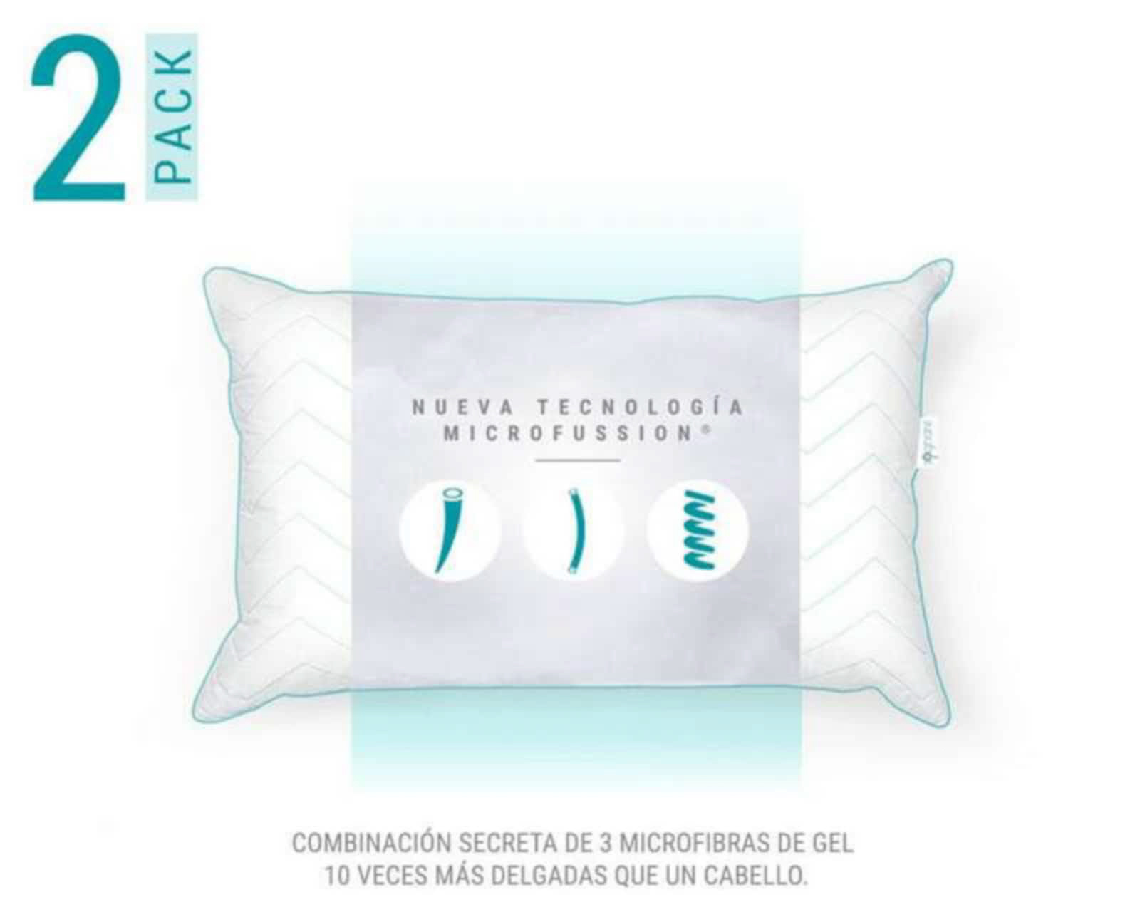 Foto 6 | Foto 6 | Almohada Sognare Fussion Estándar Suave/Firme 2 Piezas