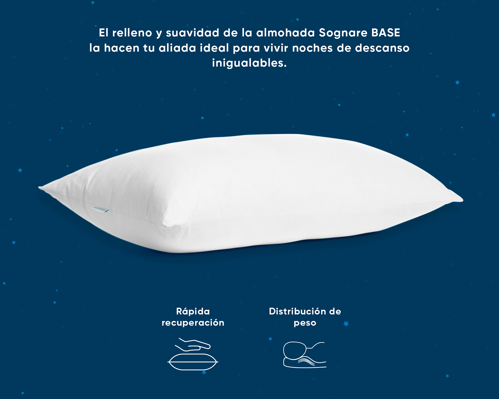 Foto 5 pulgar | Foto 4 | Almohada Sognare Base Estándar Semifirme 2 Piezas
