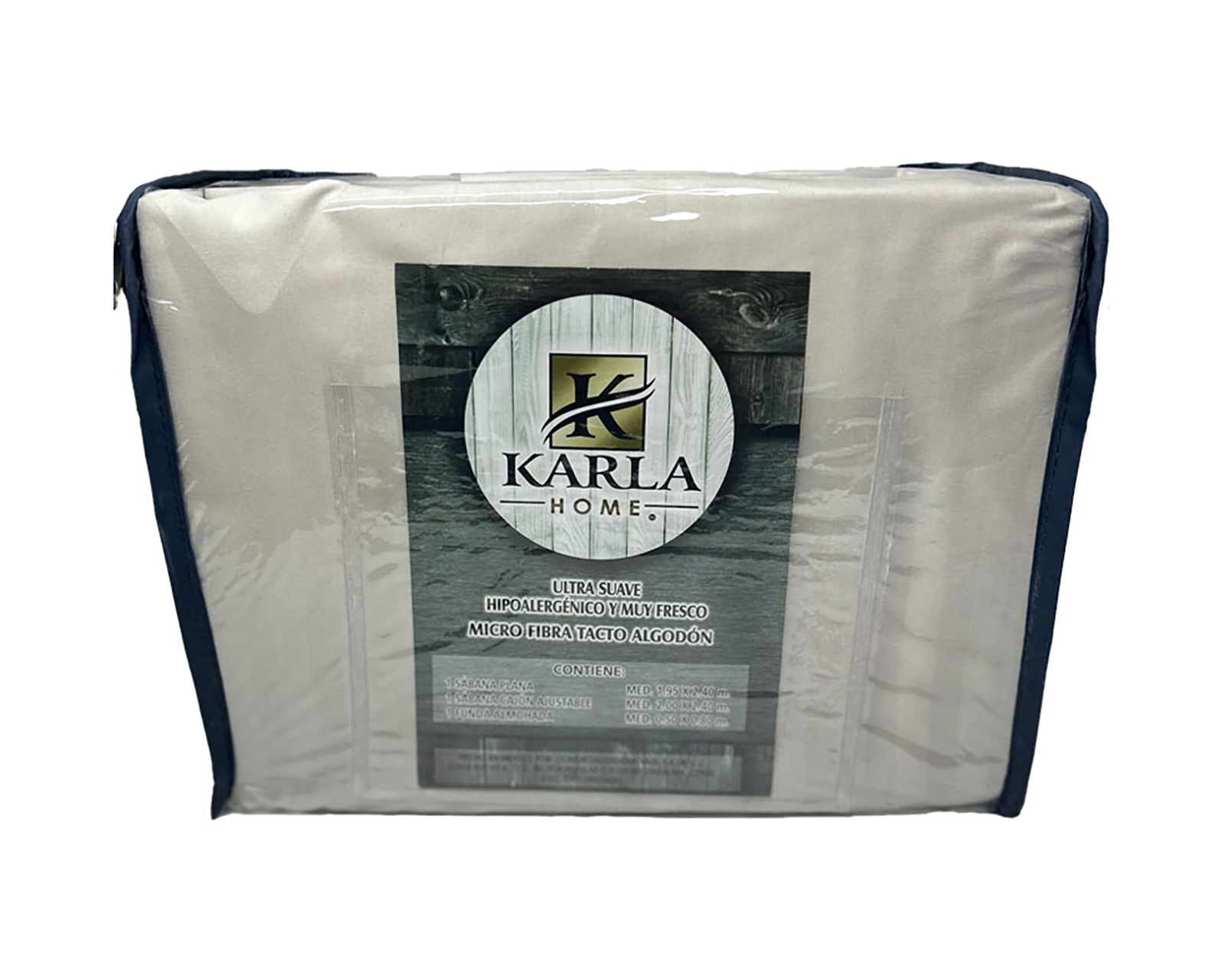 Foto 3 pulgar | Foto 2 | Sábana Matrimonial con Funda para Almohada Karla Home Gris 3 Piezas