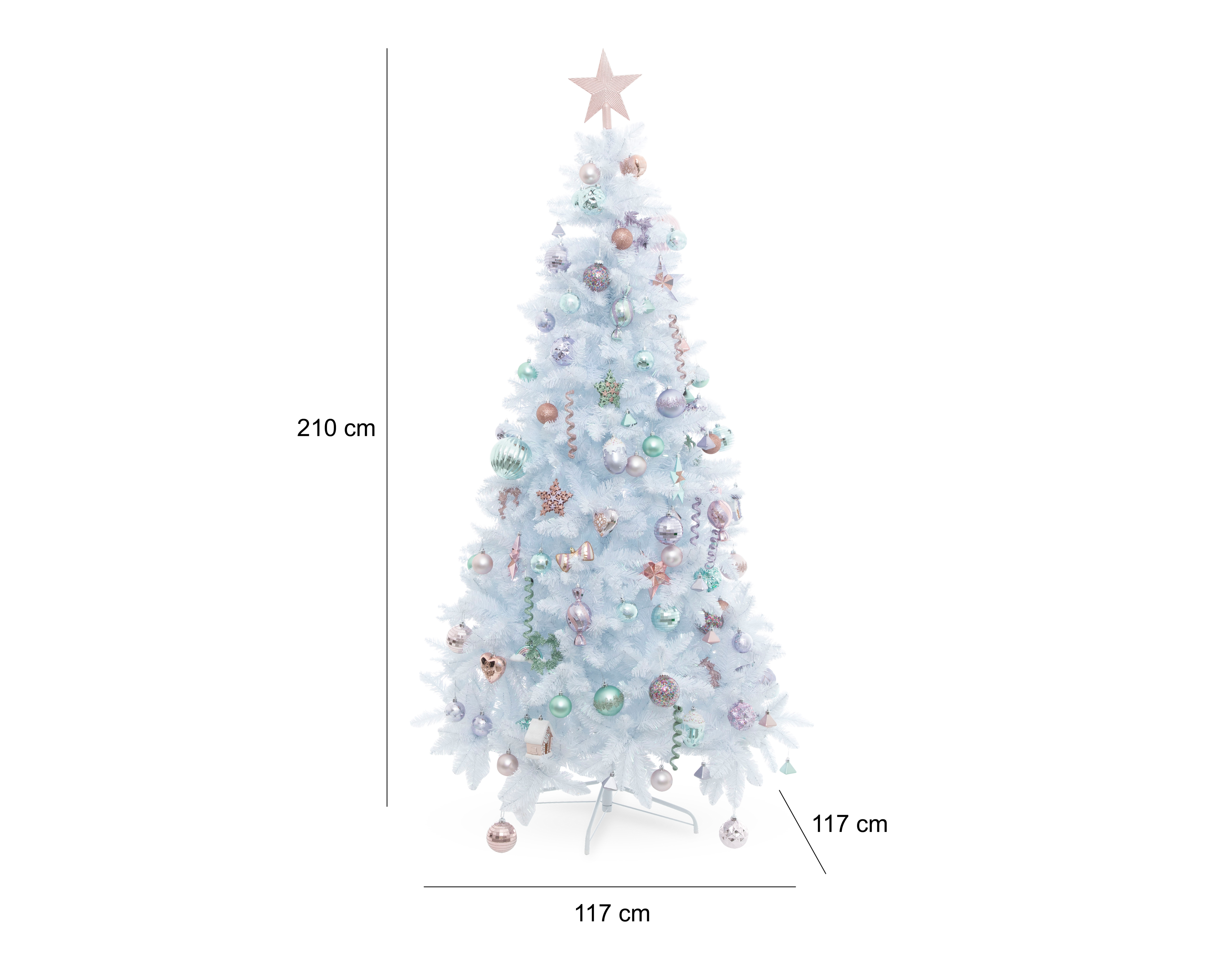 Foto 6 | Foto 6 | Árbol de Navidad Crystal Blanco 210 cm
