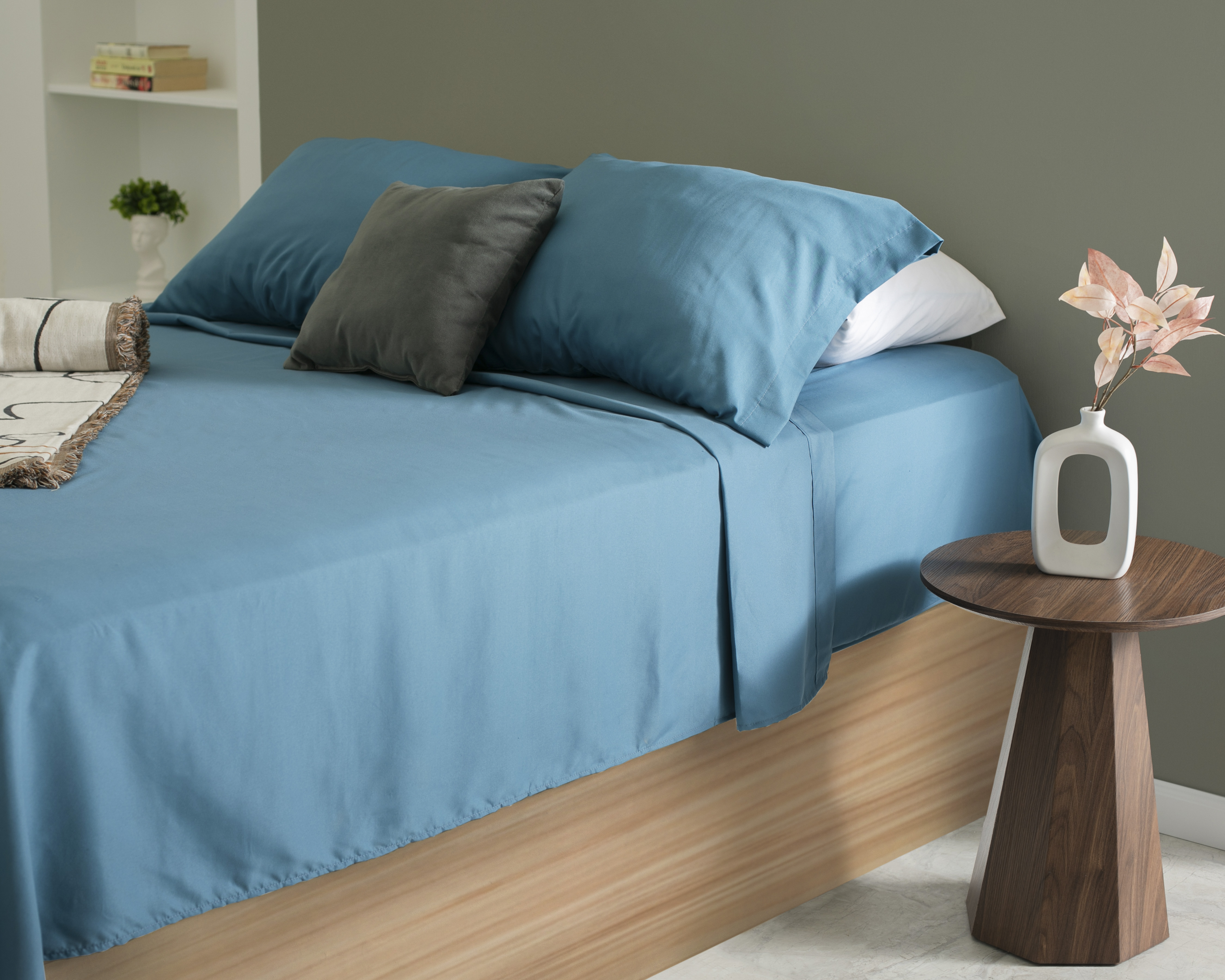 Foto 1 | Foto 1 | Sábana Matrimonial con Fundas para Almohada Spring Air Azul 4 Piezas