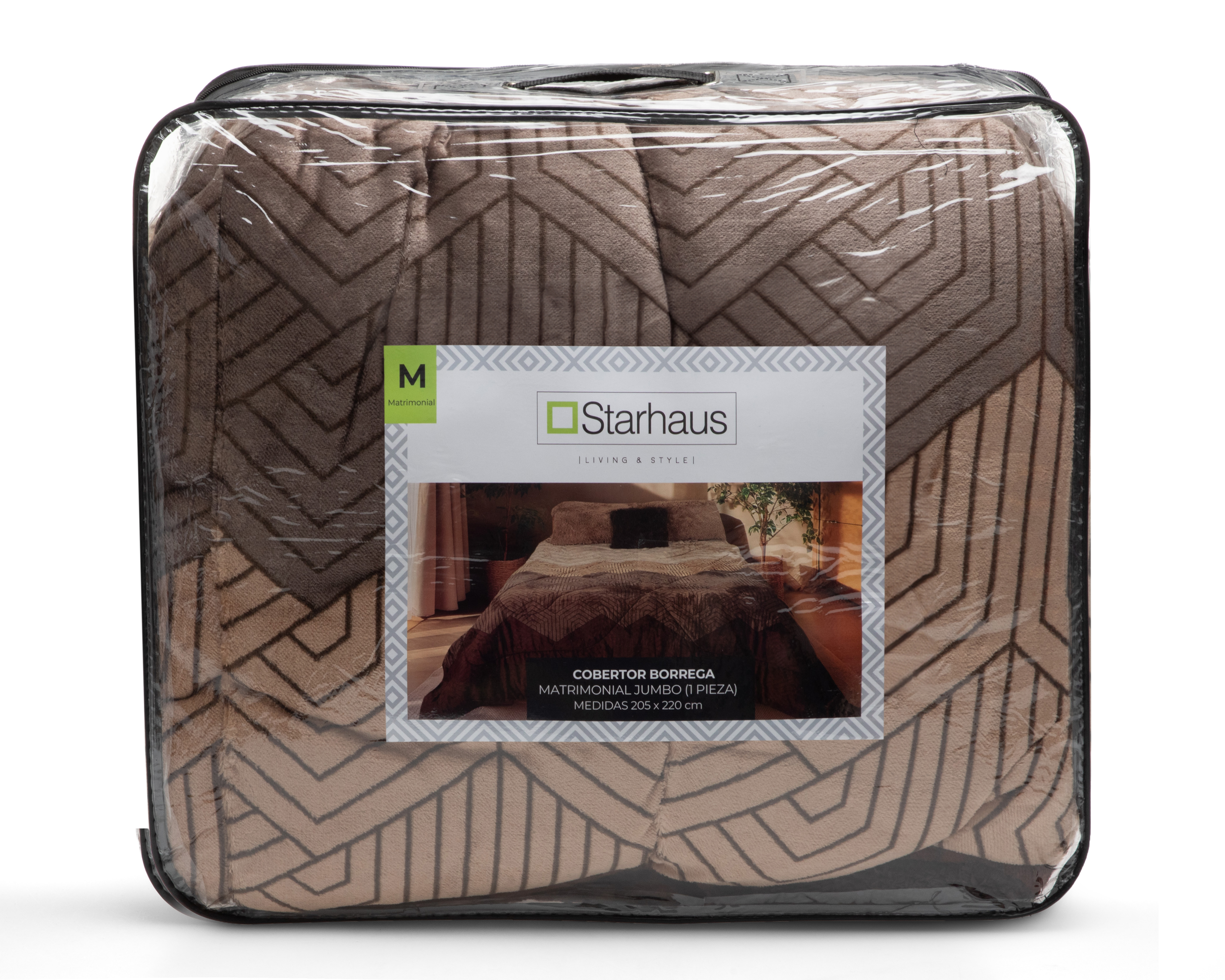 Foto 5 pulgar | Foto 4 | Cobertor Matrimonial Jumbo Starhaus Horizonte Chocolate