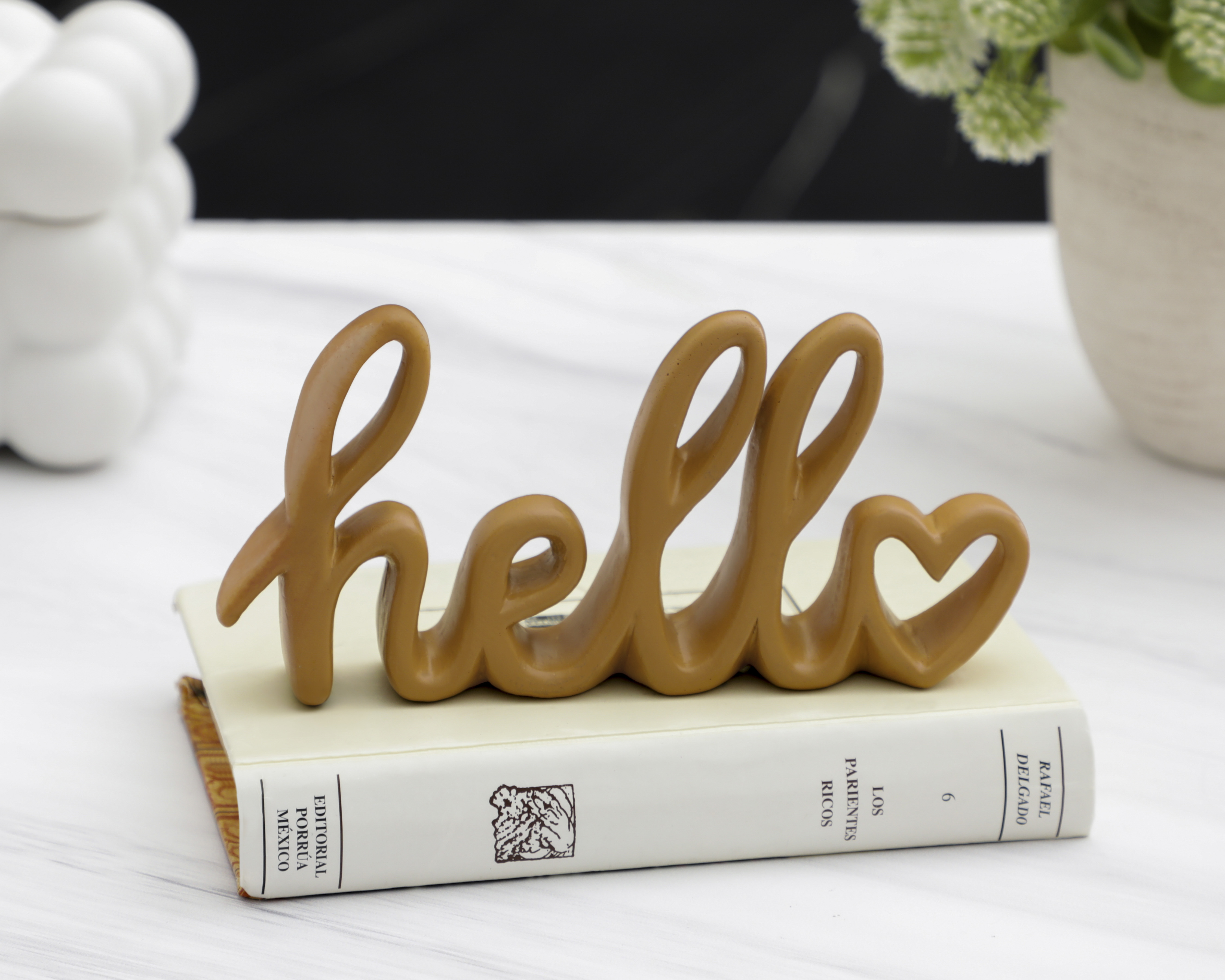 Foto 5 | Foto 5 | Letrero Decorativo Hellow de Poliresina