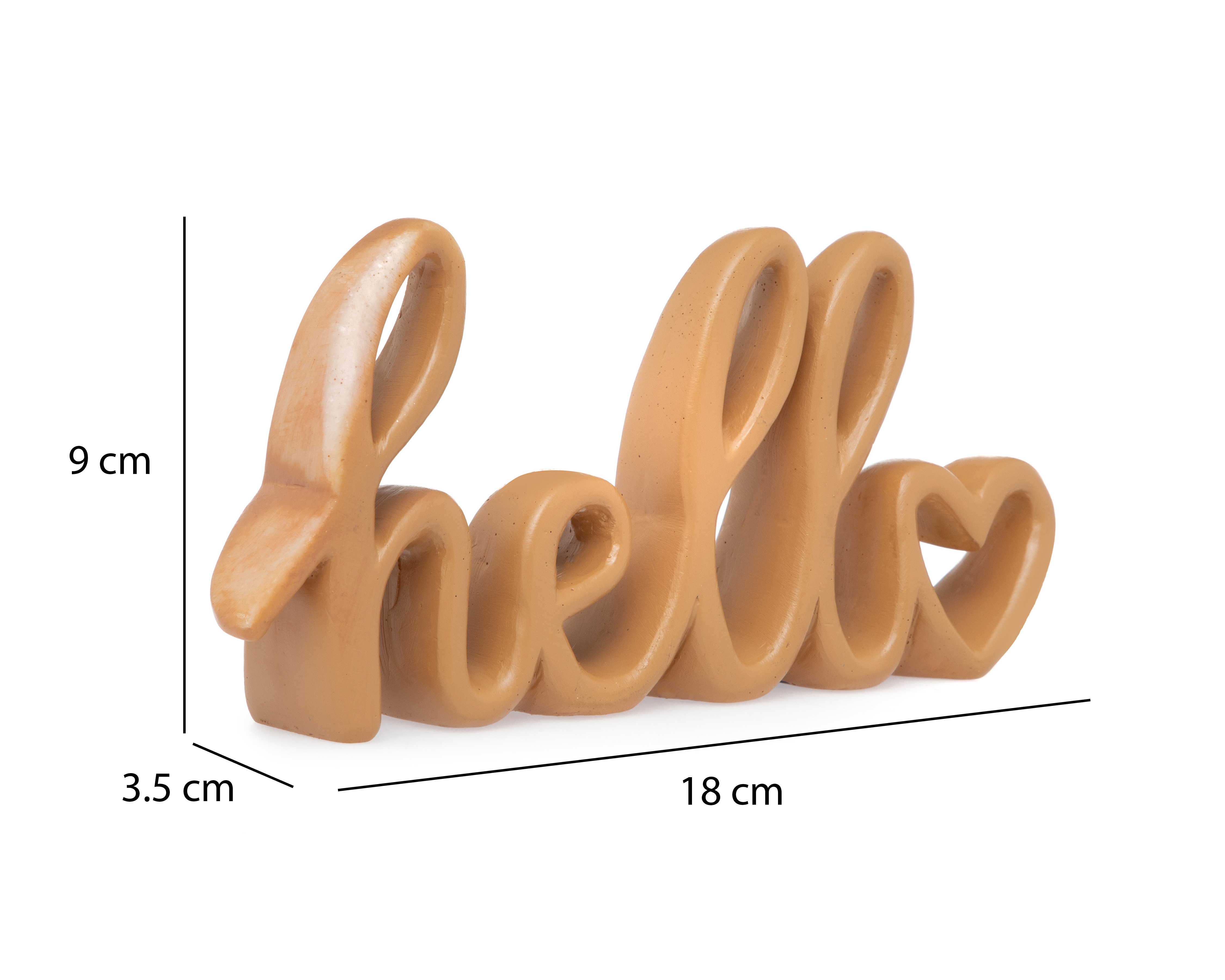 Foto 7 pulgar | Foto 6 | Letrero Decorativo Hellow de Poliresina