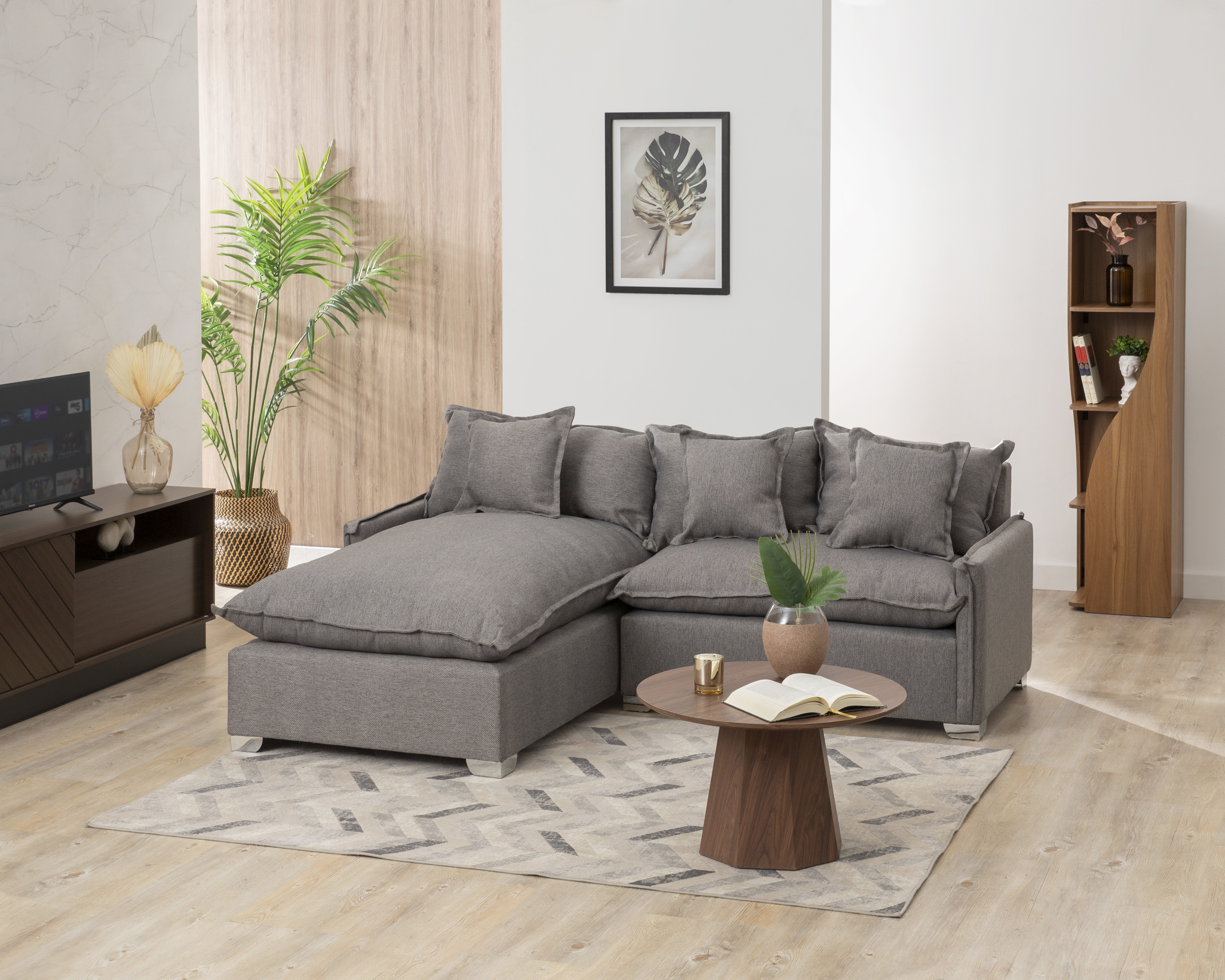 Sala Esquinera Confort Contemporánea 2 Piezas
