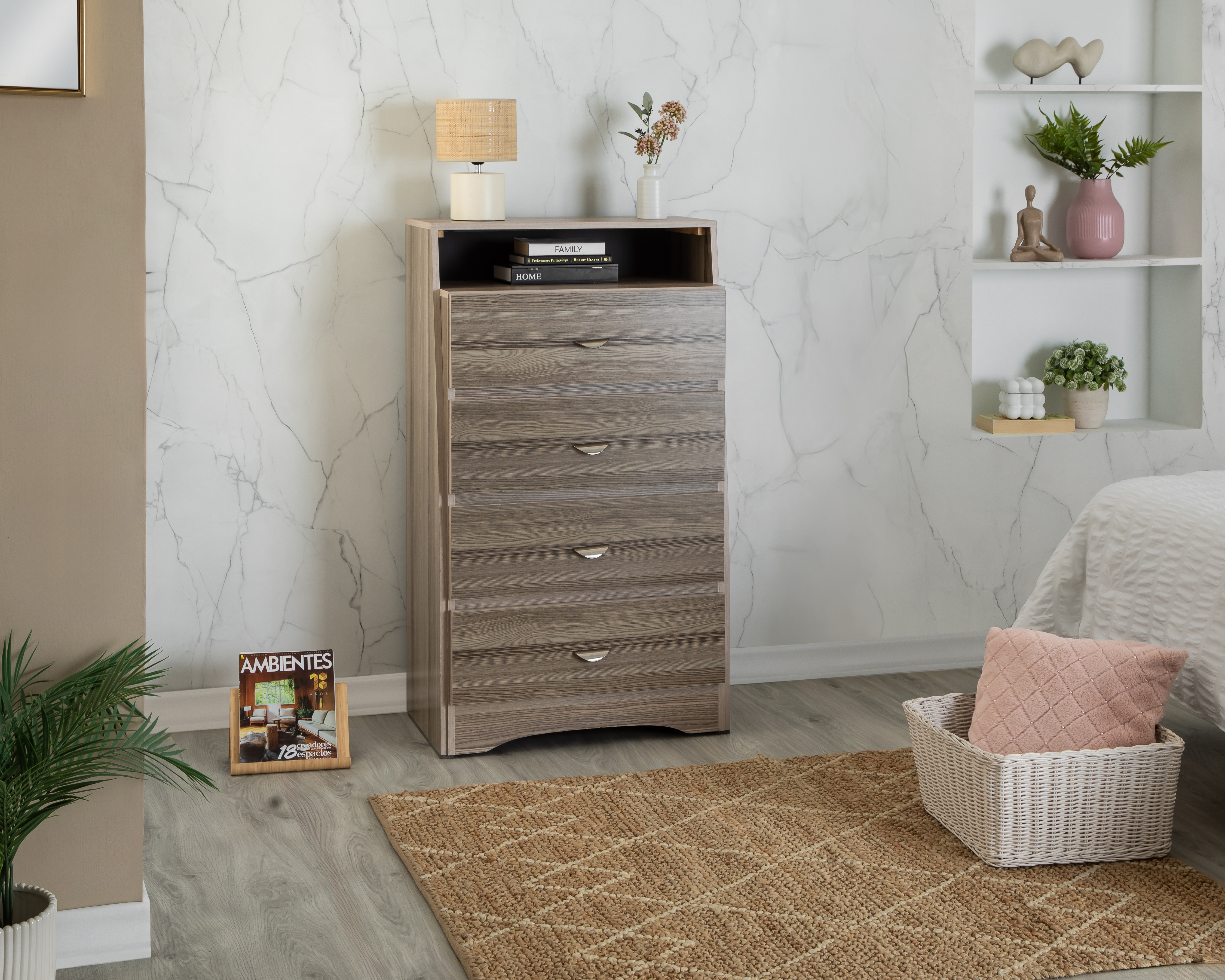 Cómoda Burdeos Beige 70 cm