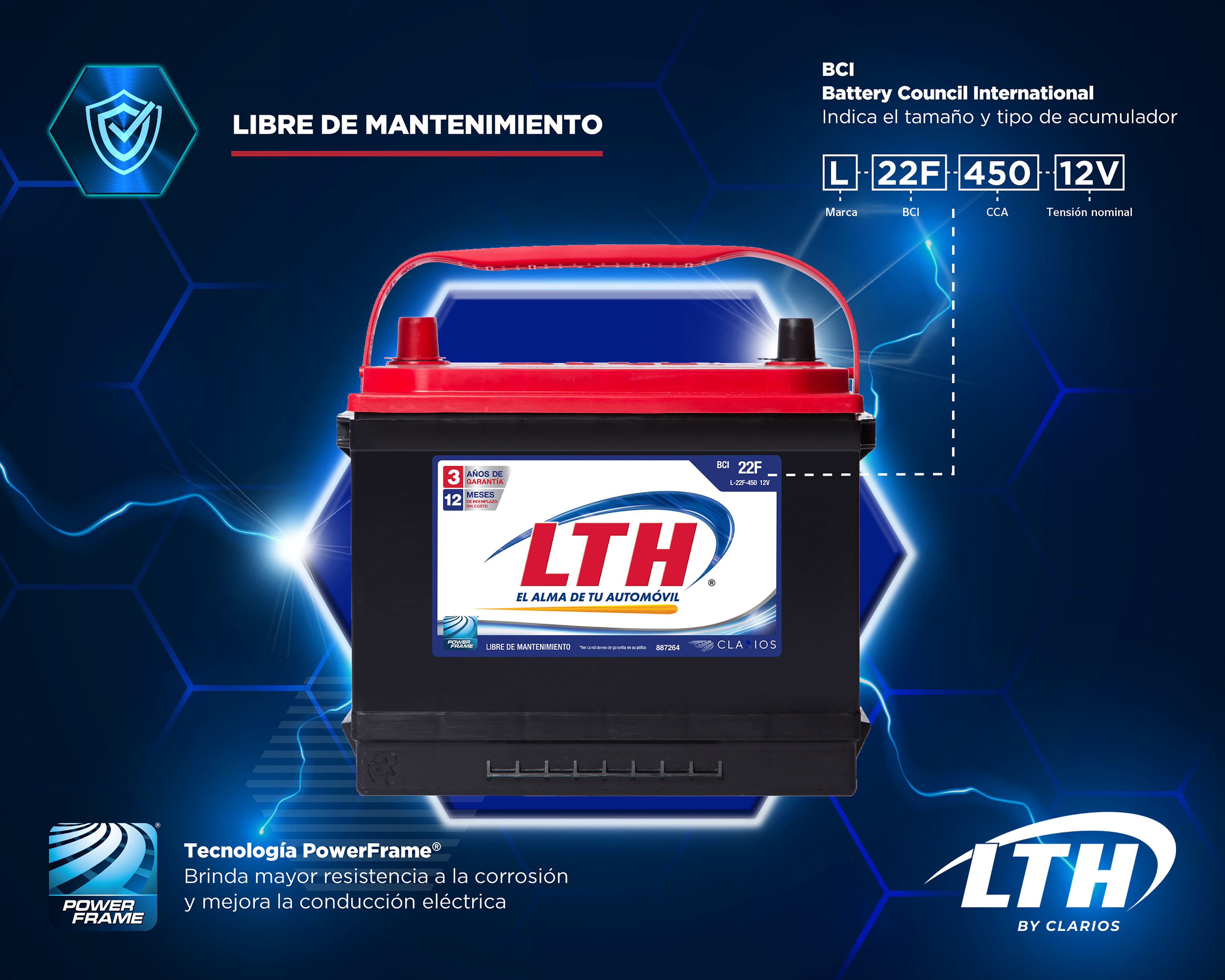 Foto 3 pulgar | Foto 2 | Acumulador LTH L-22F-450