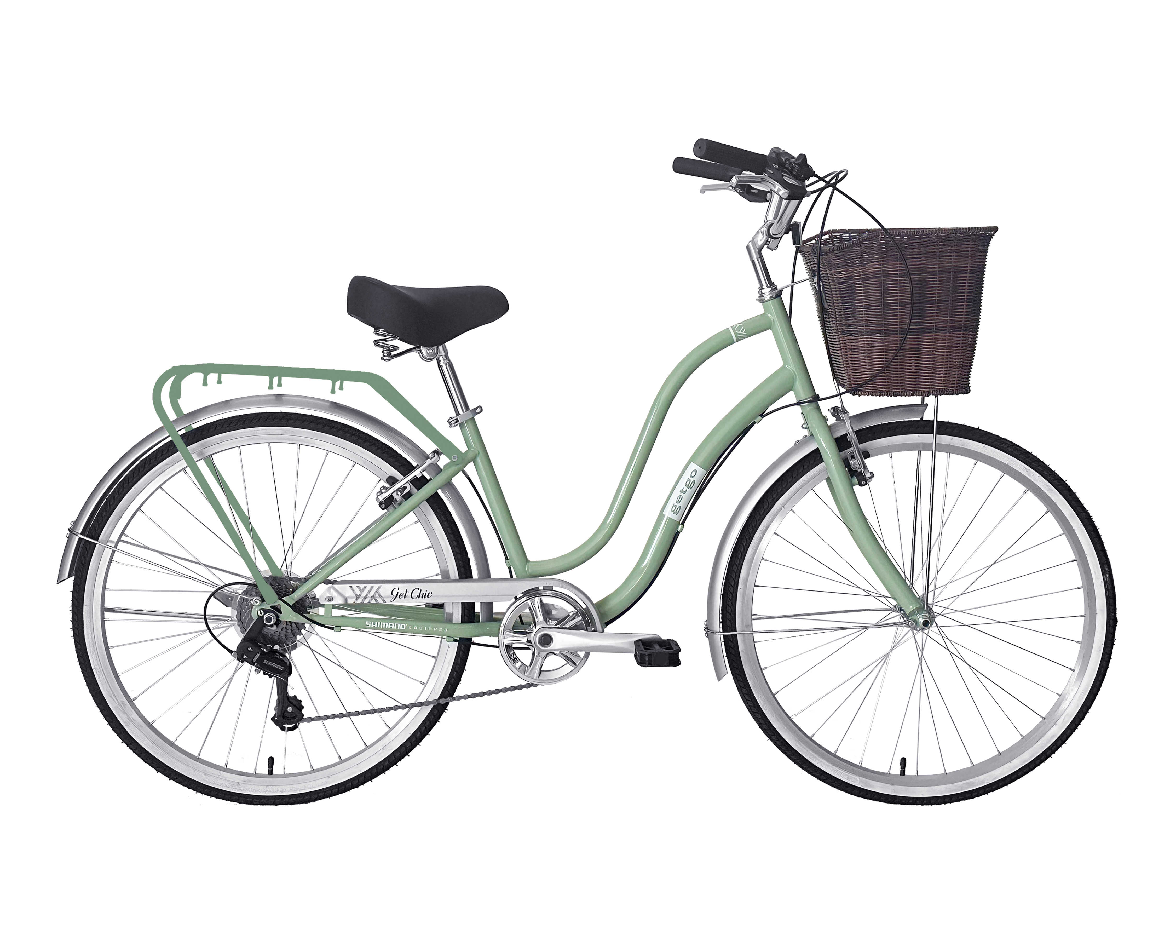 Foto 4 pulgar | Foto 3 | Bicicleta Urbana Getgo Get Chic Rodada 26 Verde
