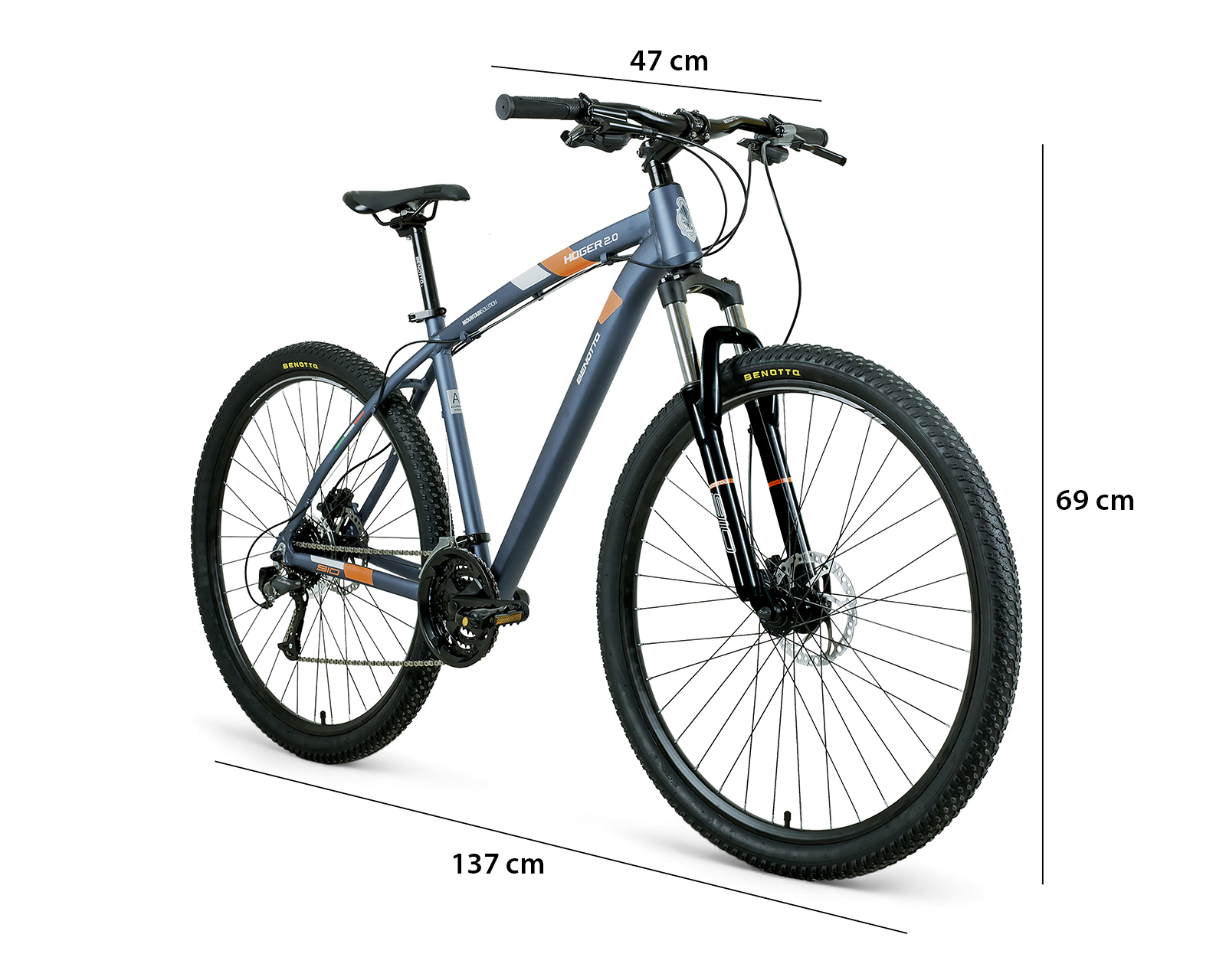 Foto 9 pulgar | Foto 8 | Bicicleta de Montaña Benotto Hoger Rodada 26 Azul