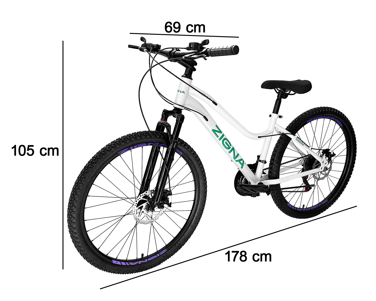Foto 6 pulgar | Foto 5 | Bicicleta de Montaña Zigna Nebula Rodada 26 Blanca