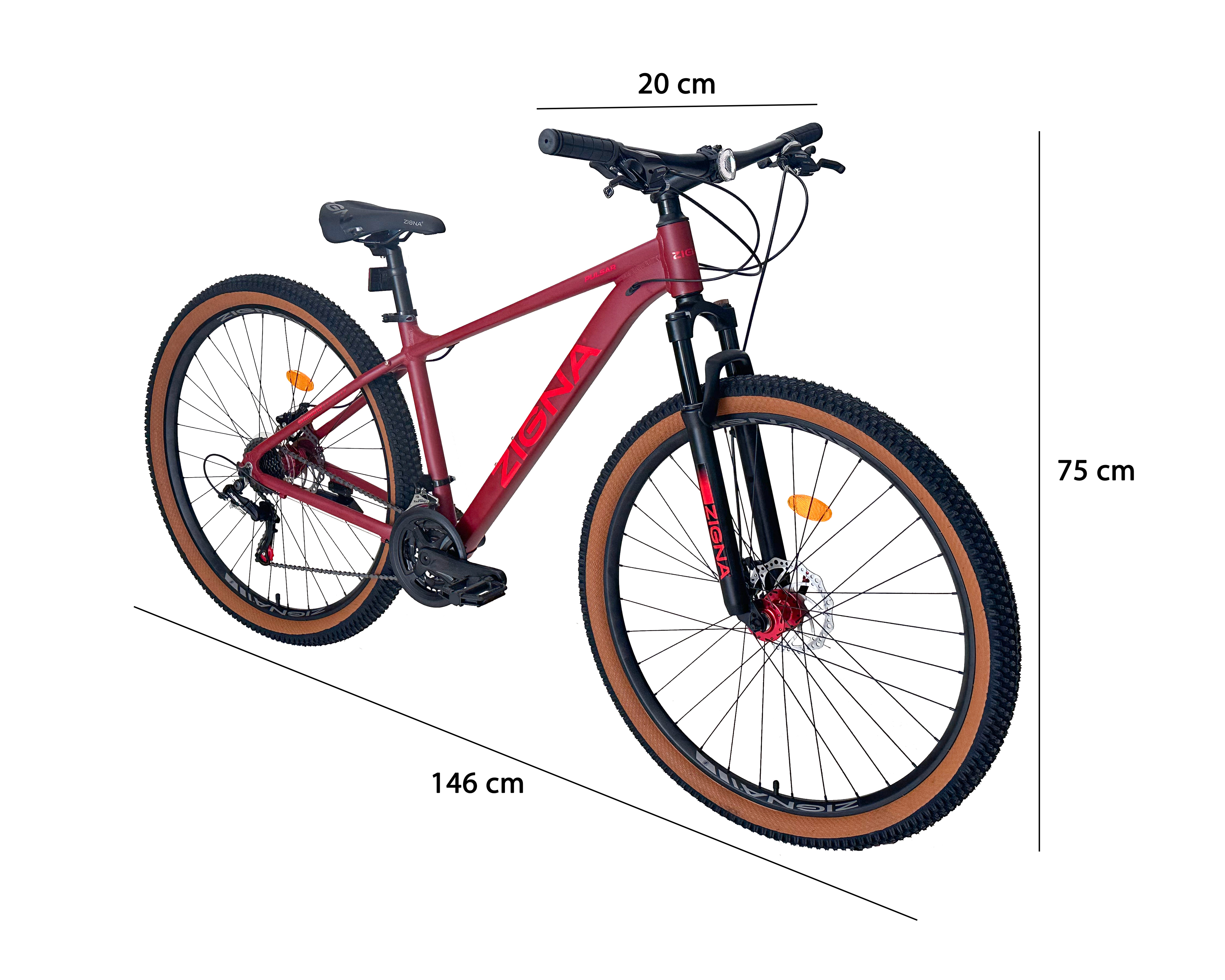 Foto 7 pulgar | Foto 6 | Bicicleta de Montaña Zigna Pulsar Rodada 29 Roja