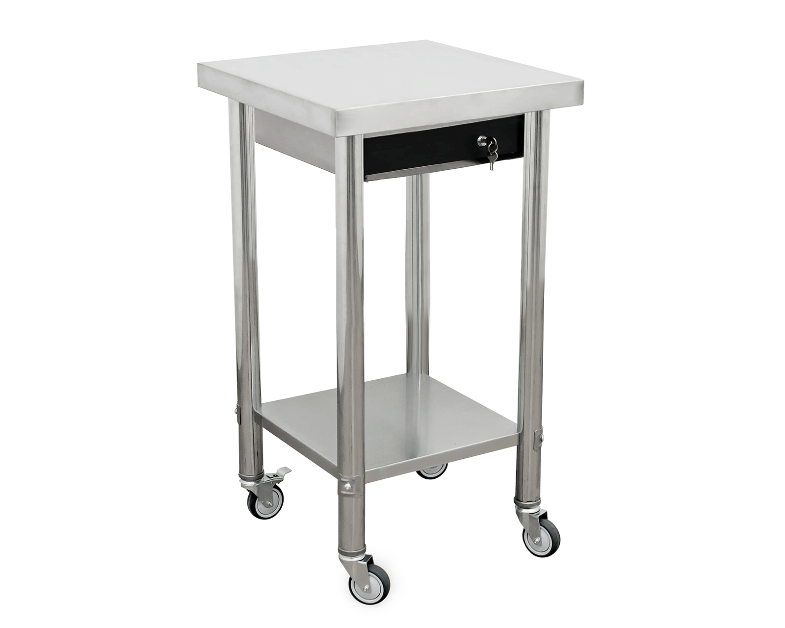 Foto 1 | Foto 1 | Mesa de Cobro con Caja para Dinero Mindejal de Acero Inoxidable con Ruedas