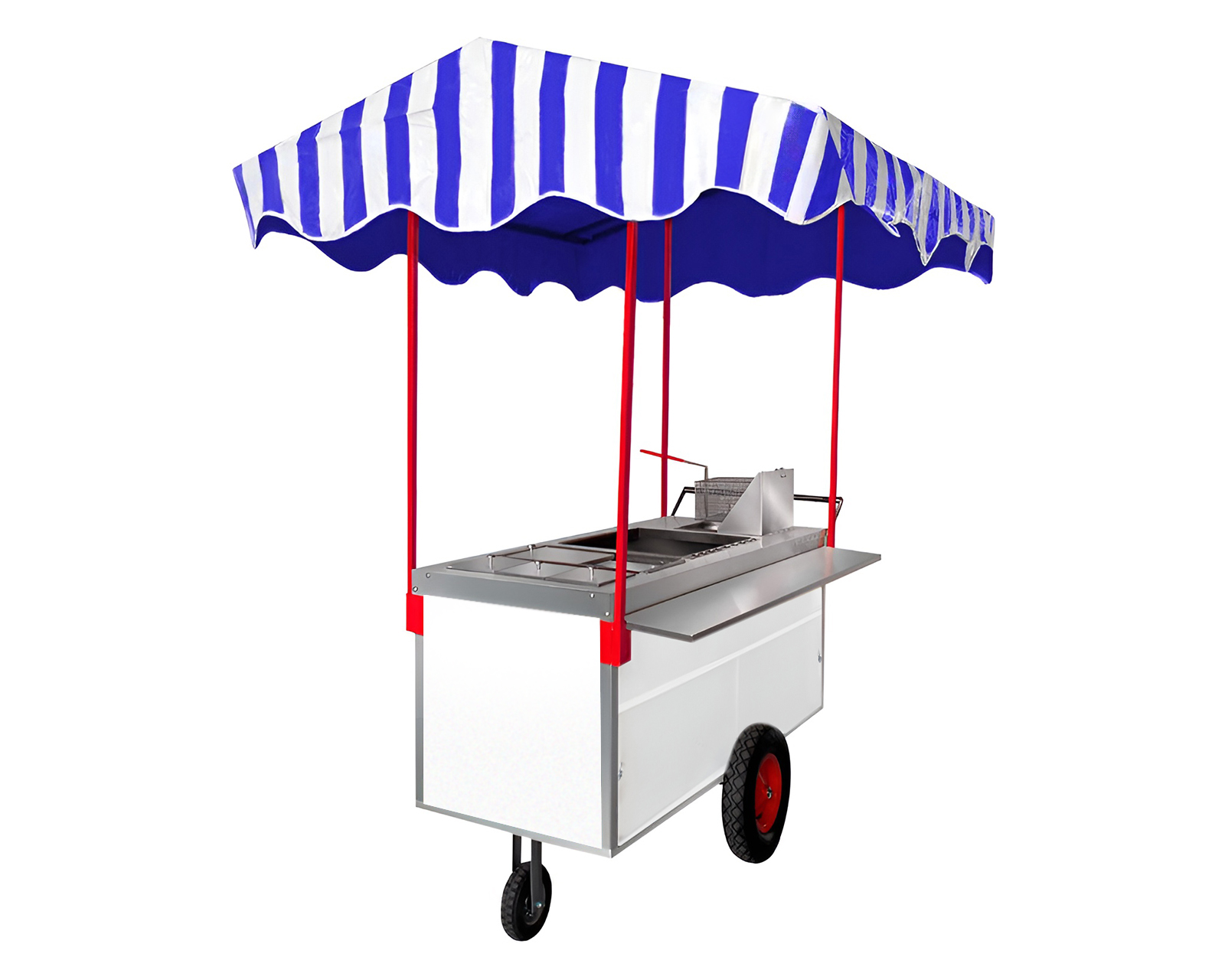 Carrito para Hot Dogs y Hamburguesas con Freidora Mindejal
