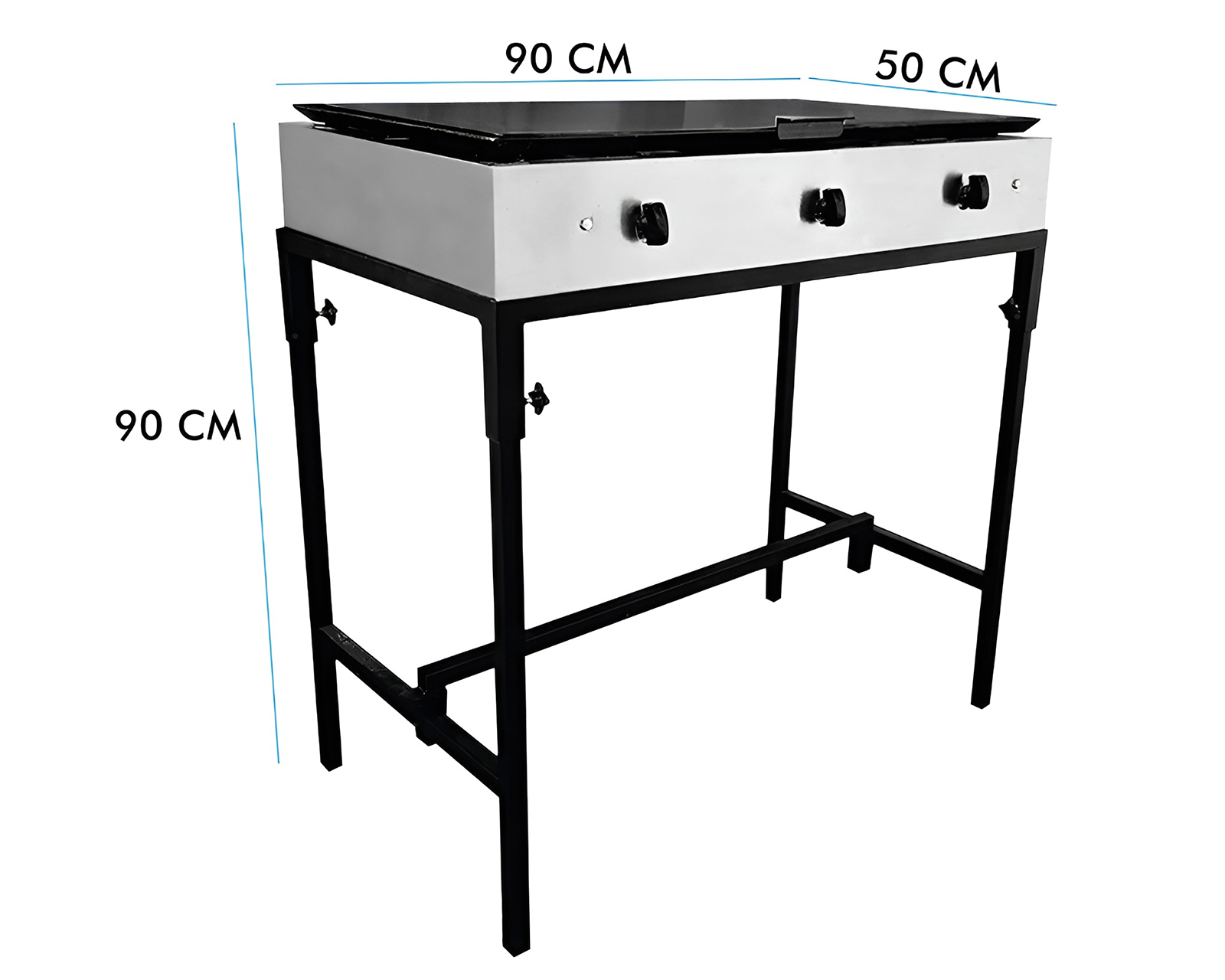 Foto 6 | Foto 6 | Plancha Semindustrial Mindejal 90 cm de Gas Plateada