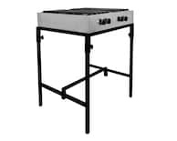 Parrilla con 4 Quemadores Mindejal de Acero Inoxidable