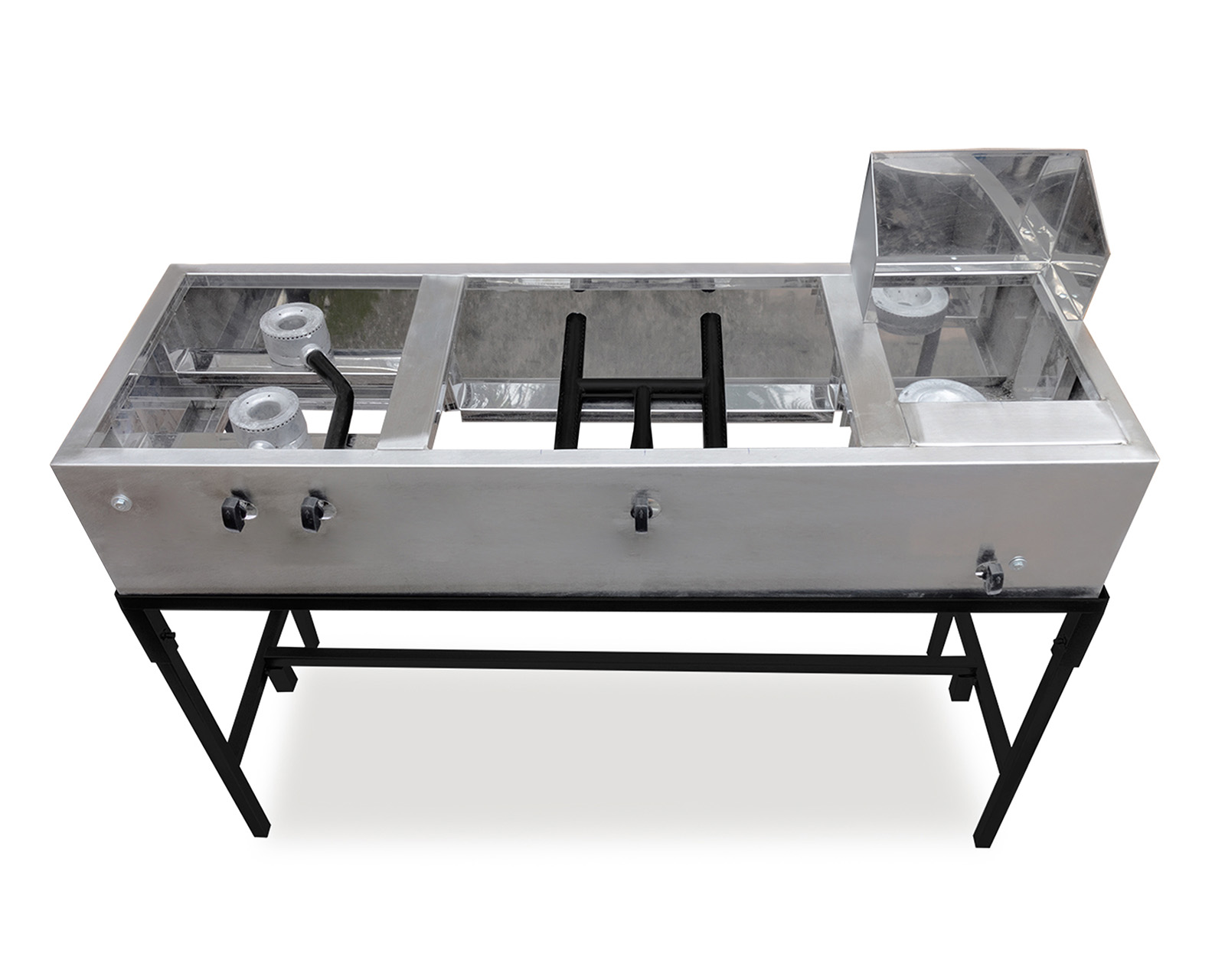 Foto 5 | Foto 5 | Plancha con Parrilla y Freidora Mindejal con Mesa a Pared de Acero Inoxidable