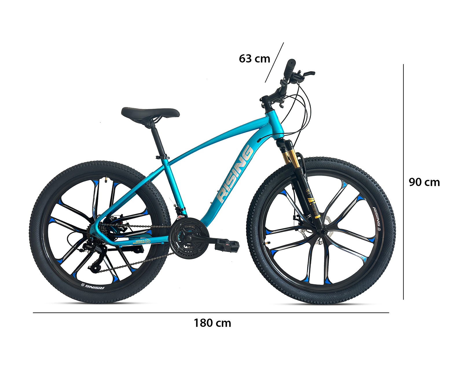 Foto 8 | Foto 8 | Bicicleta de Montaña Rising Bike Mew Rodada 26 Azul