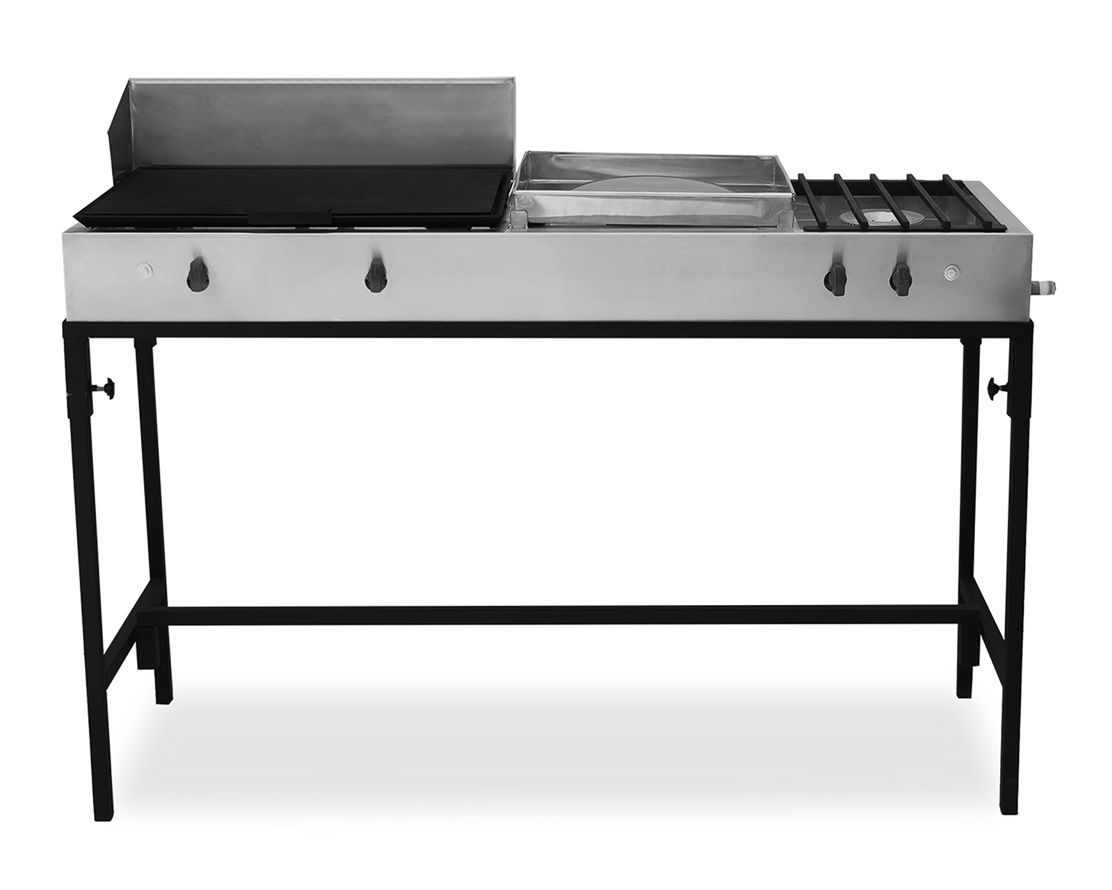 Foto 2 | Foto 2 | Plancha con Parrilla y Quemadores Mindejal con Mesa en Isla de Acero Inoxidable