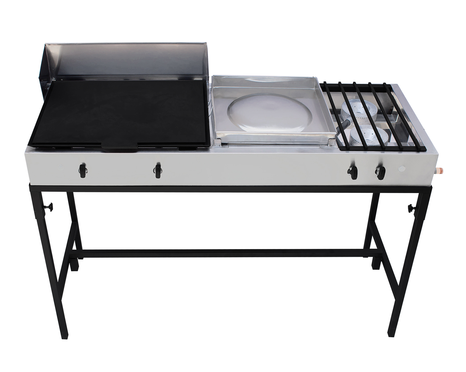 Foto 6 | Foto 6 | Plancha con Parrilla y Quemadores Mindejal con Mesa en Isla de Acero Inoxidable