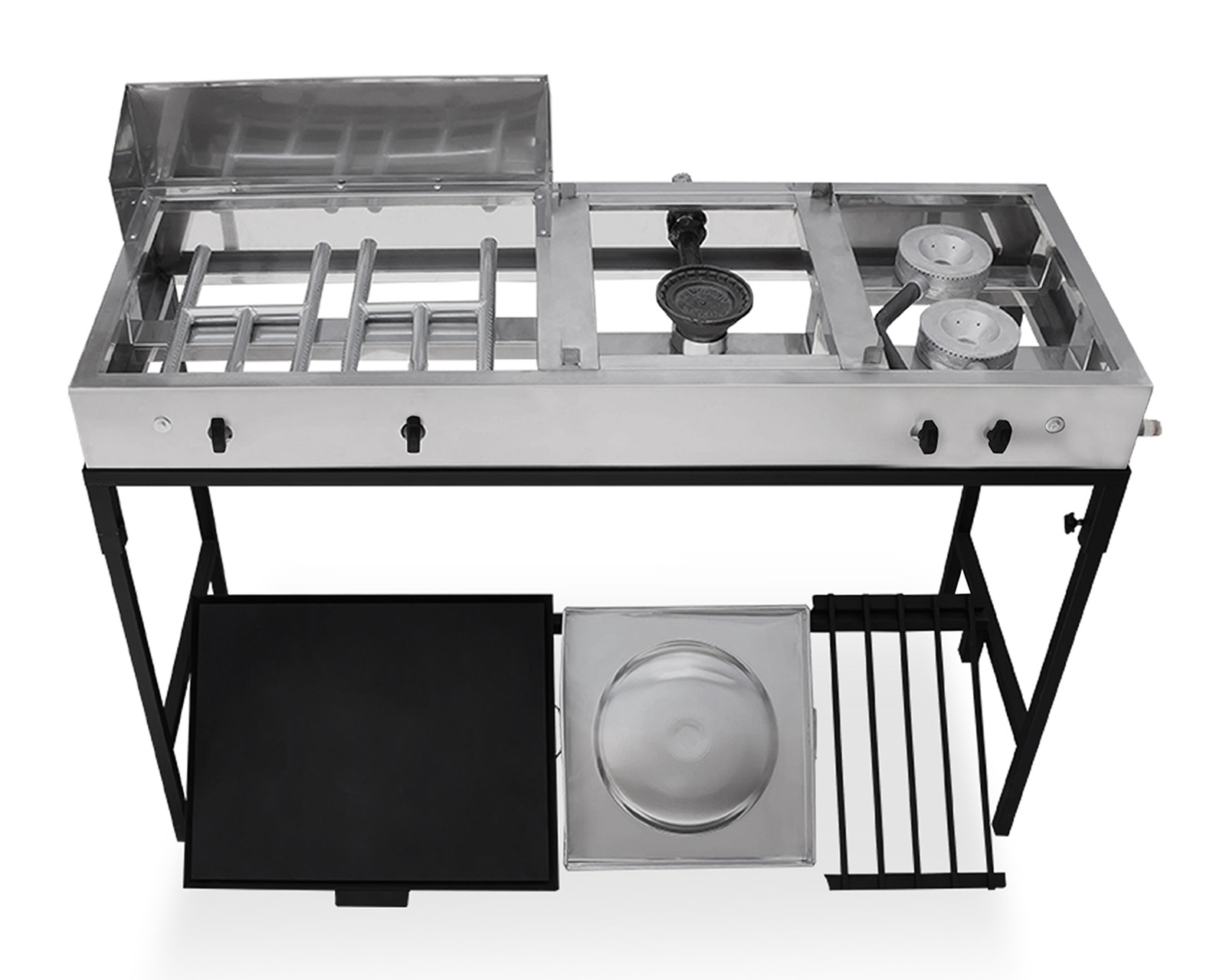 Foto 8 | Foto 8 | Plancha con Parrilla y Quemadores Mindejal con Mesa en Isla de Acero Inoxidable