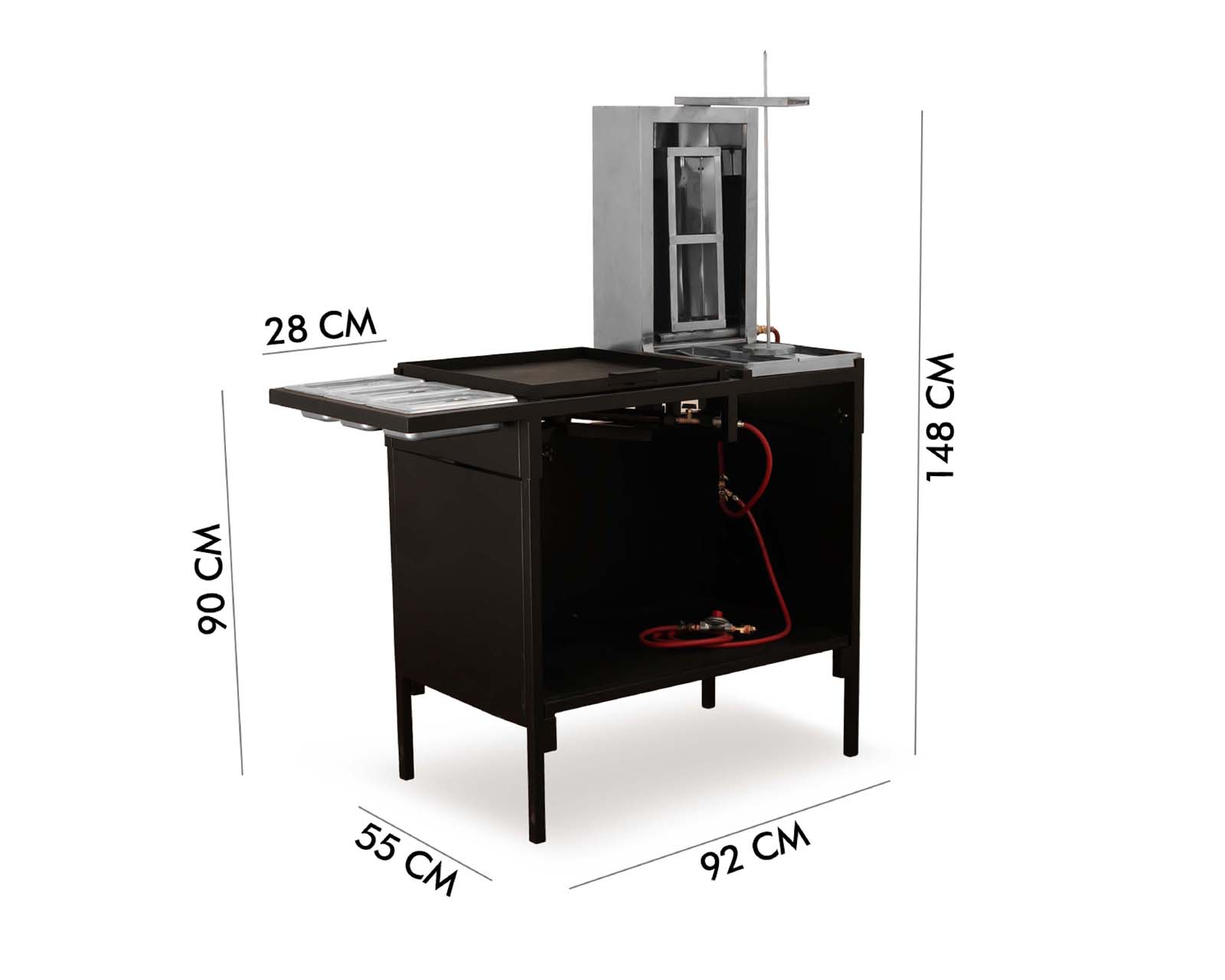 Foto 9 | Foto 9 | Mueble Pastorero Mindejal de Acero Inoxidable con Accesorios
