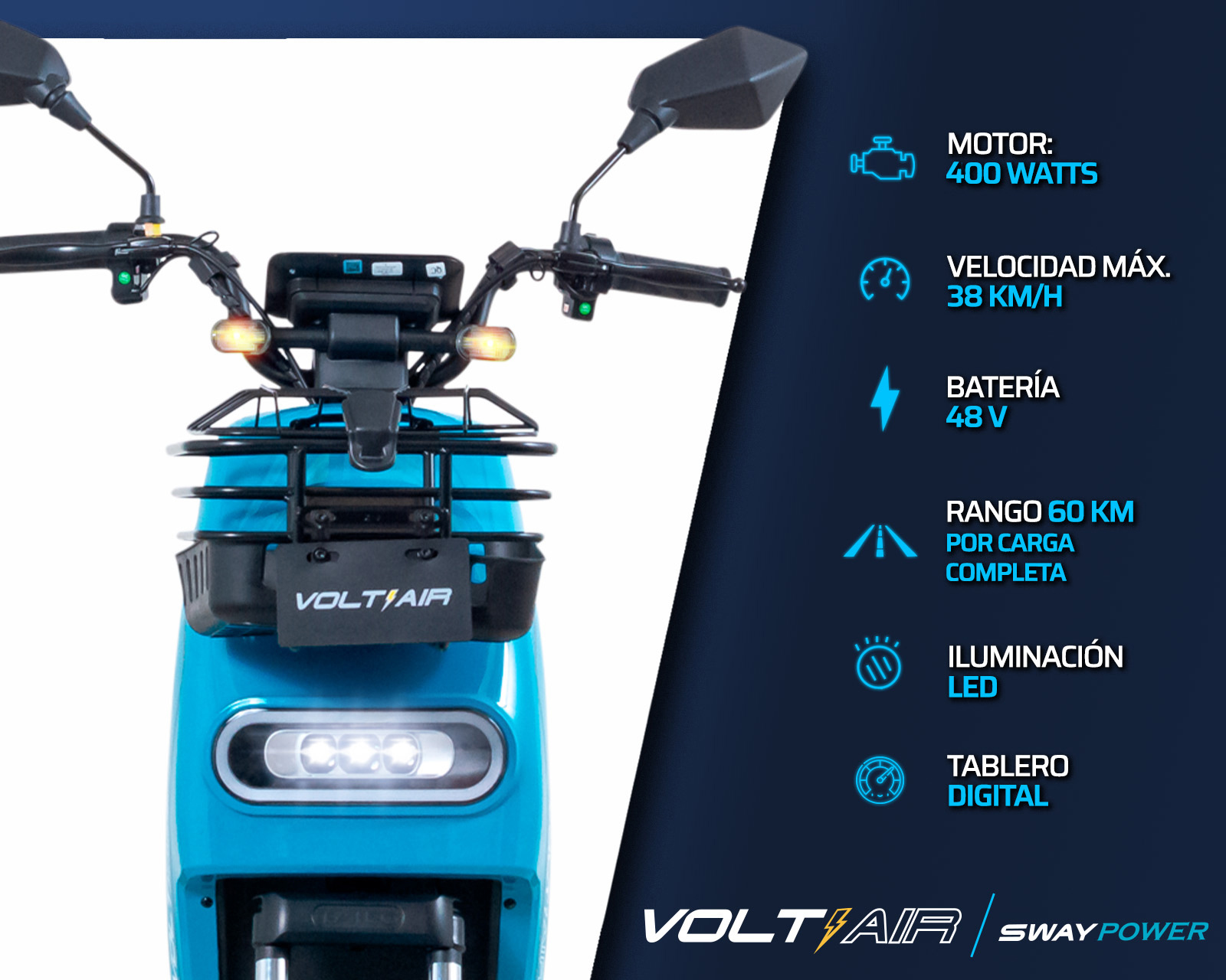 Foto 5 | Foto 5 | Moto Eléctrica Voltair Sway Power Azul