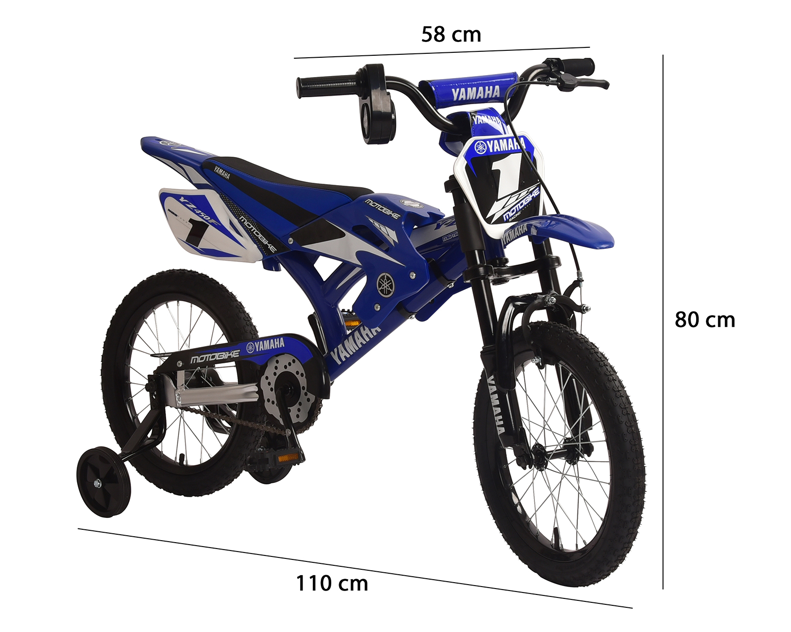 Foto 9 pulgar | Foto 8 | Bicicleta Infantil Yamaha Motobike Rodado 16 Azul