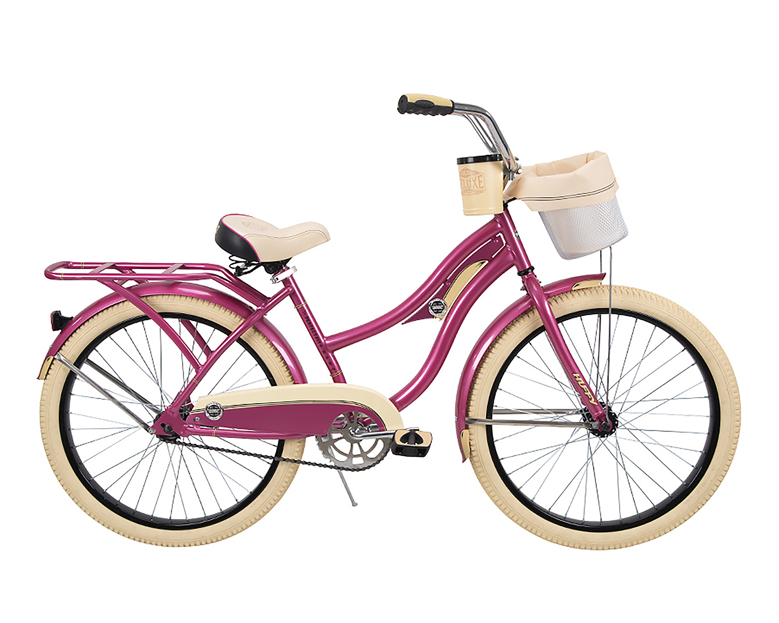 Foto 3 pulgar | Foto 2 | Bicicleta Urbana Huffy Deluxe Champaña Rodada 24