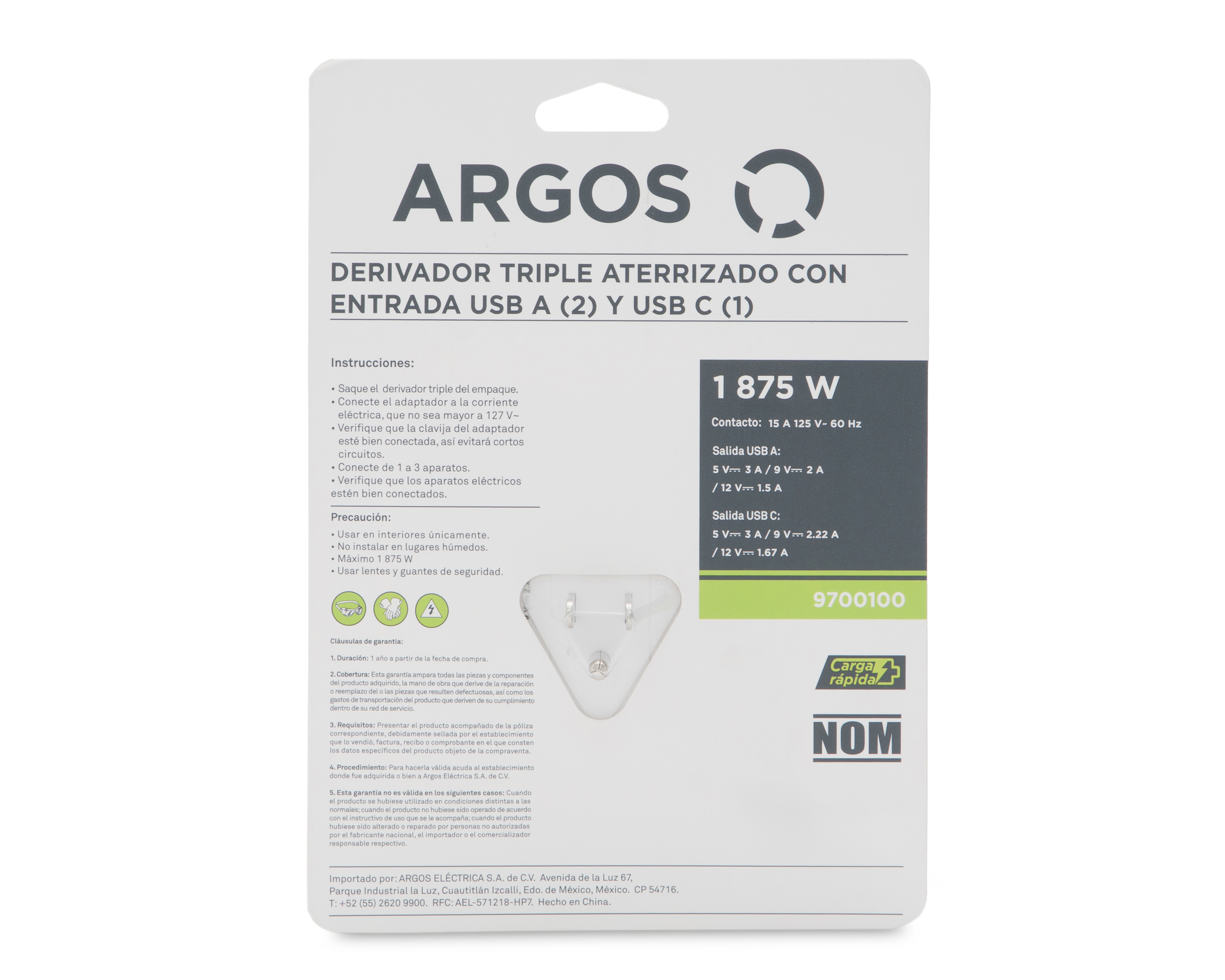 Foto 5 | Foto 5 | Derivador Argos Triple Aterrizado 6 Entradas