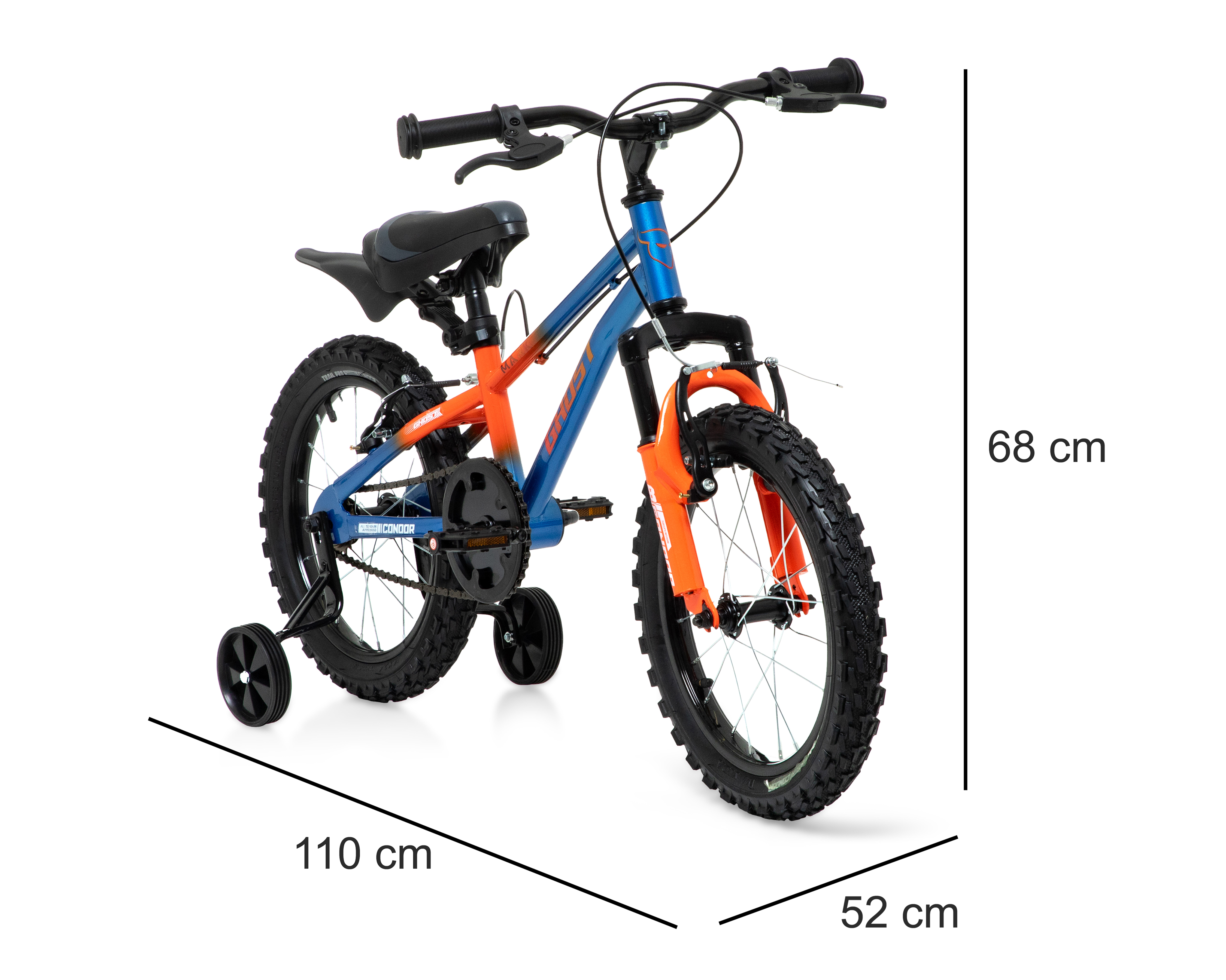 Foto 9 pulgar | Foto 8 | Bicicleta Infantil Ghost Mark Rodada 16 Azul