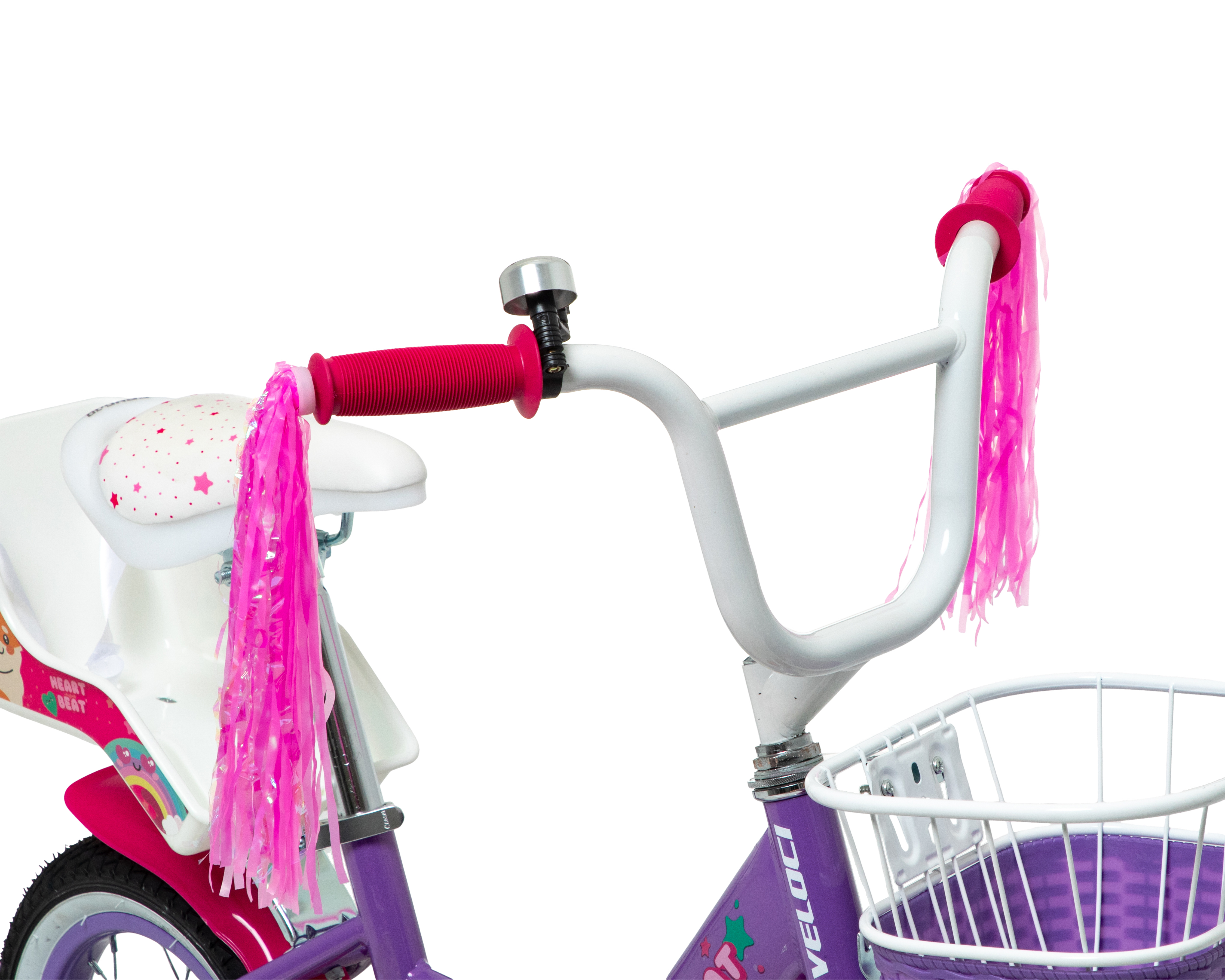 Foto 4 pulgar | Foto 3 | Bicicleta Infantil Veloci Heart Beat Rodada 12 Morada