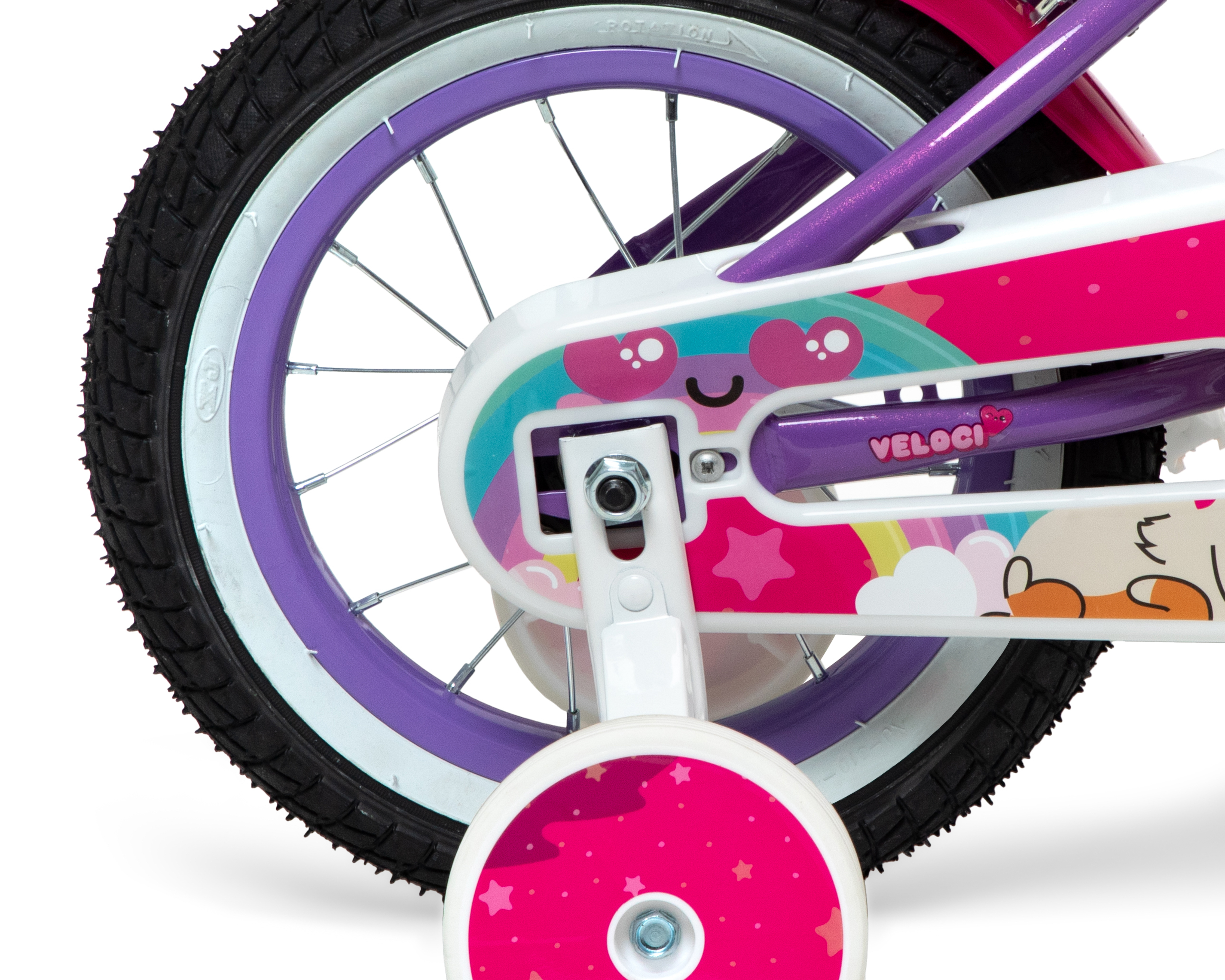 Foto 6 pulgar | Foto 5 | Bicicleta Infantil Veloci Heart Beat Rodada 12 Morada