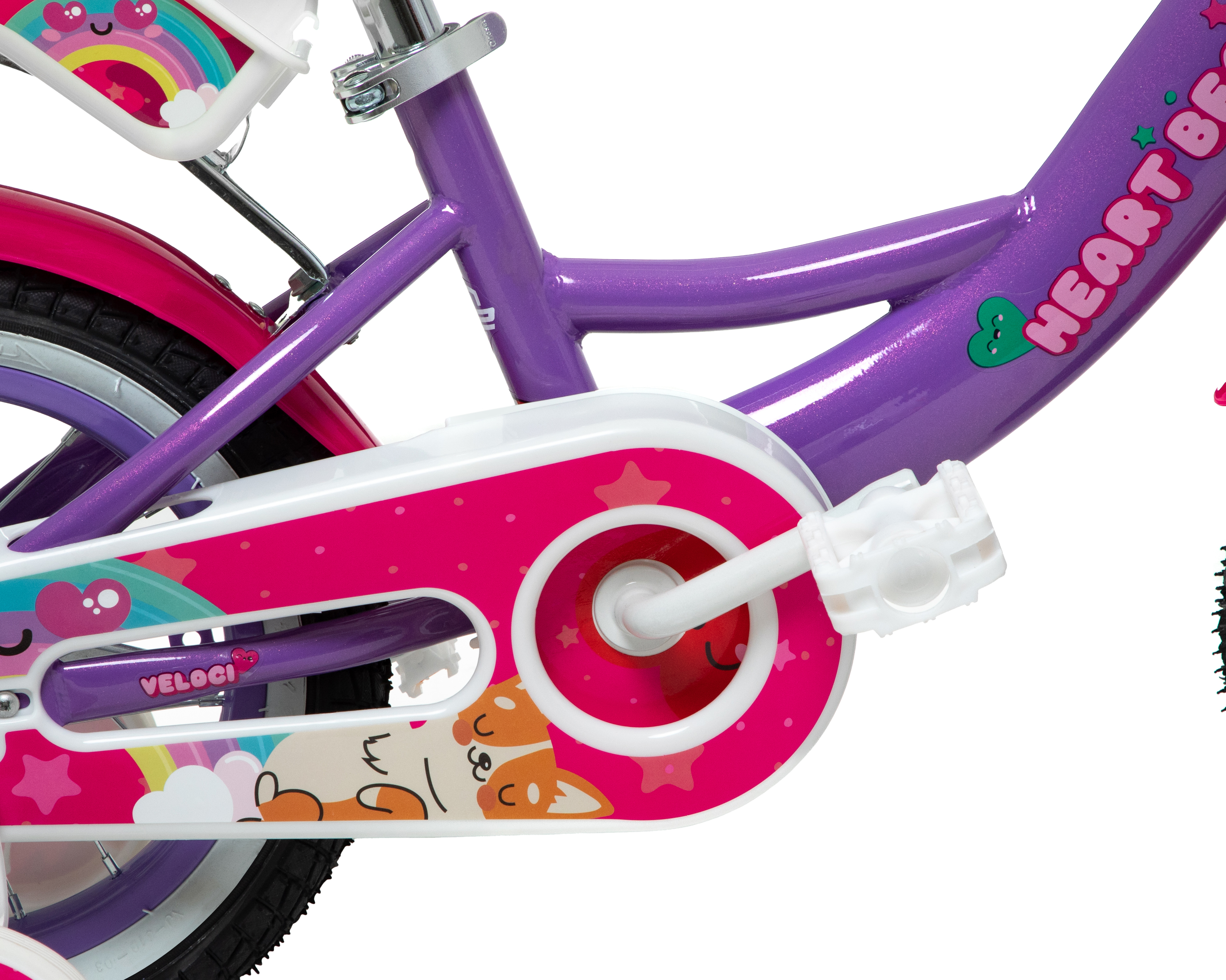Foto 7 pulgar | Foto 6 | Bicicleta Infantil Veloci Heart Beat Rodada 12 Morada