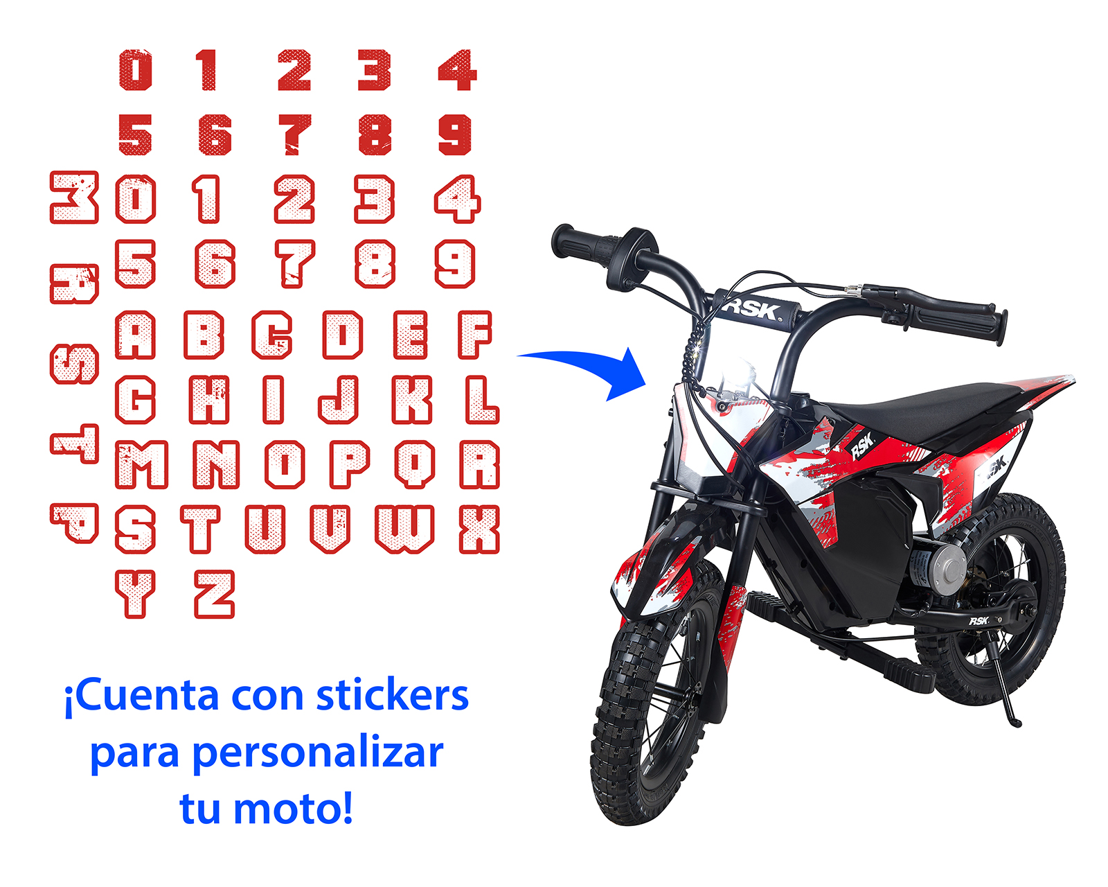 Foto 8 pulgar | Foto 7 | Bicicleta Eléctrica Rsk Motorcycles E-Dirtbike 12 Roja