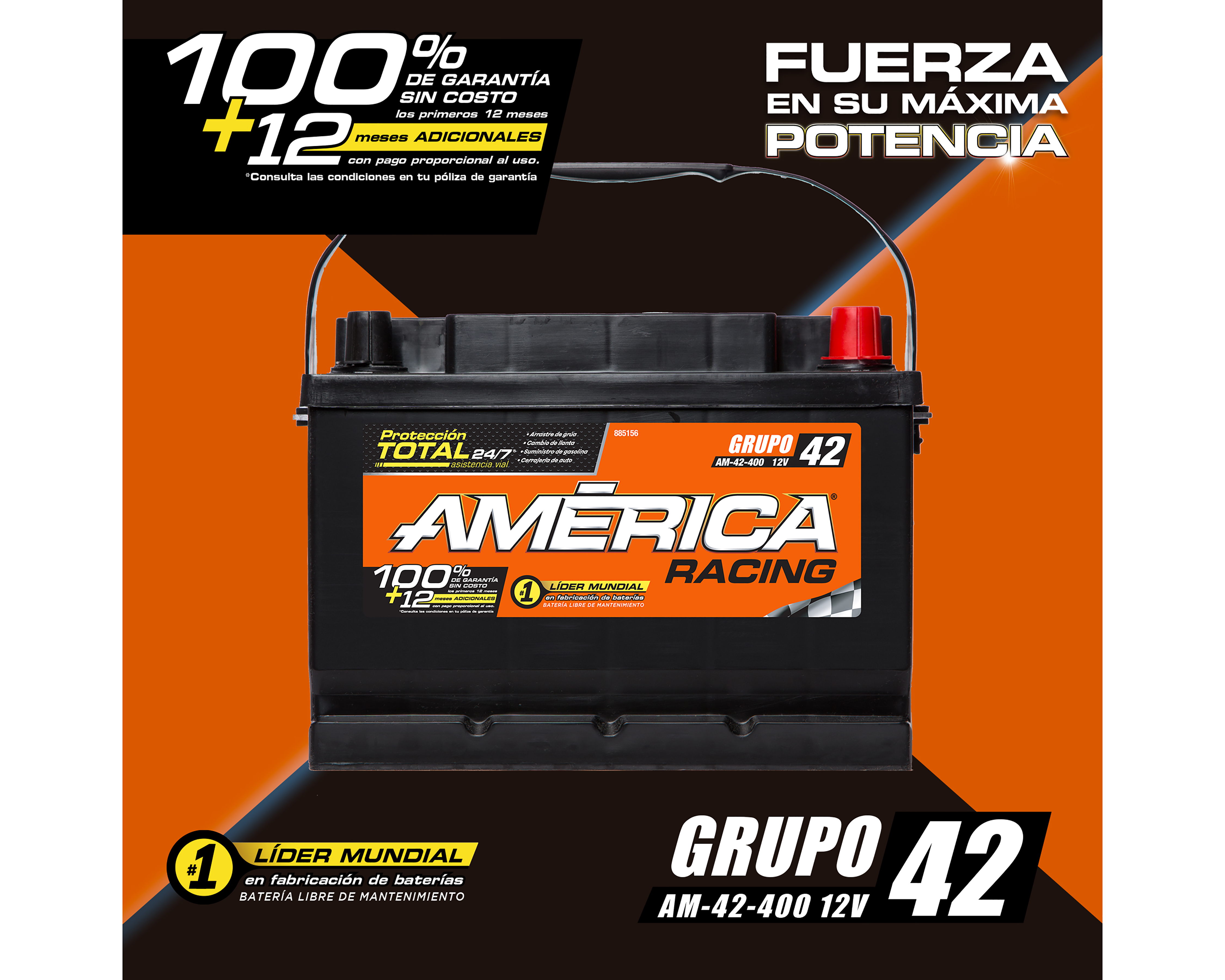 Foto 5 pulgar | Foto 4 | Acumulador América AM-42-400