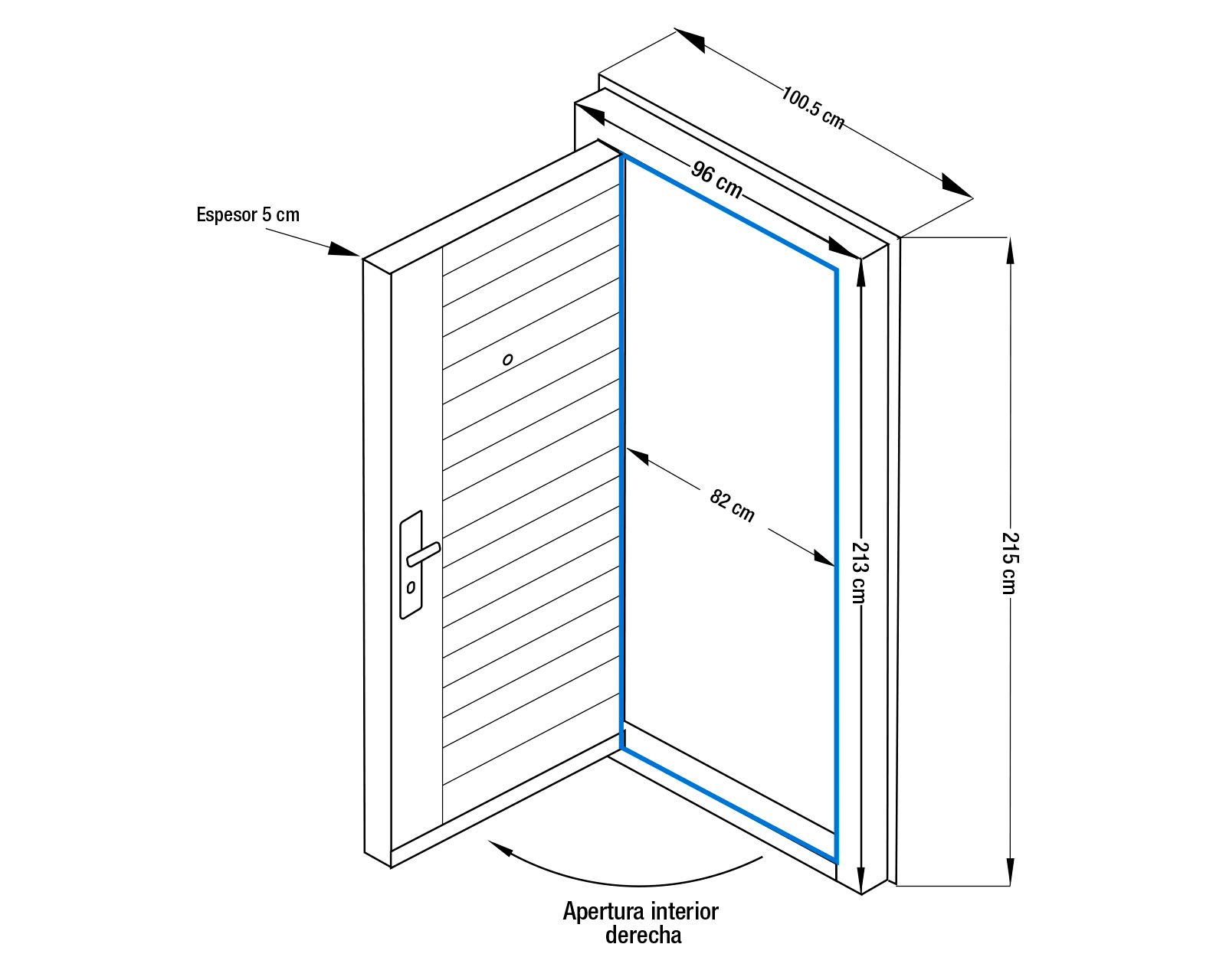 Foto 7 pulgar | Foto 6 | Puerta de Seguridad Eversafe de Acero para Exterior 96 x 213 cm