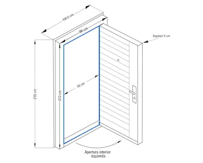 Foto 5 | Foto 5 | Puerta de Seguridad Eversafe de Acero para Exterior 96 x 213 cm