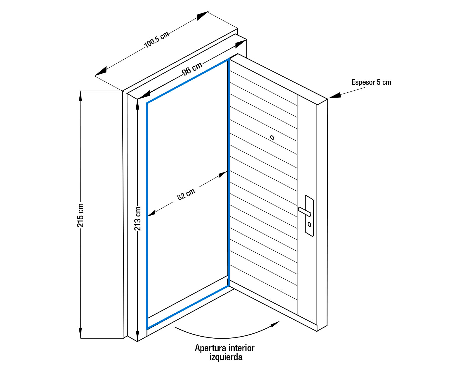 Foto 6 | Foto 6 | Puerta de Seguridad Eversafe de Acero para Exterior 96 x 213 cm
