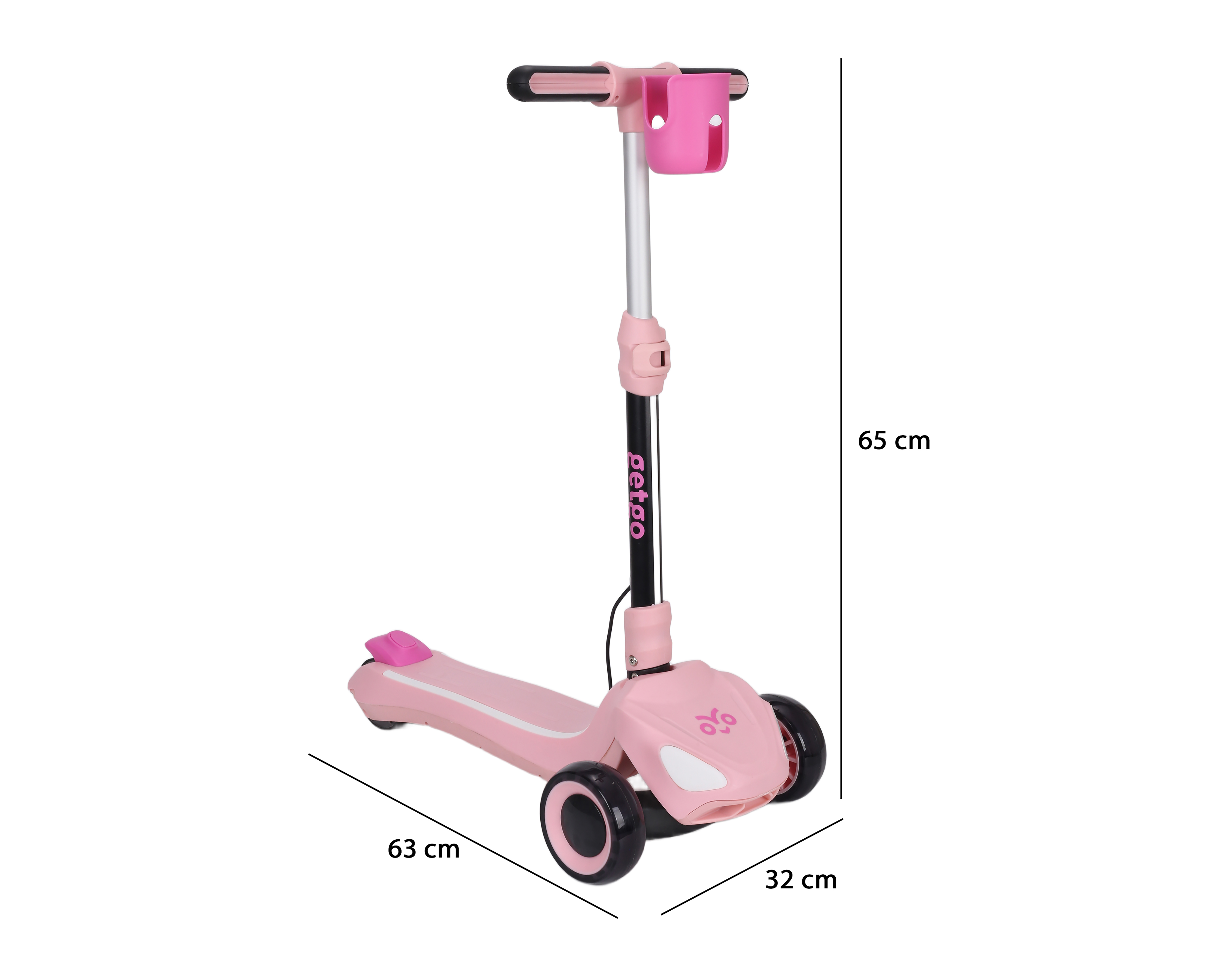 Foto 9 pulgar | Foto 8 | Scooter Eléctrico Getgo TriRide 8 km/h Rosa