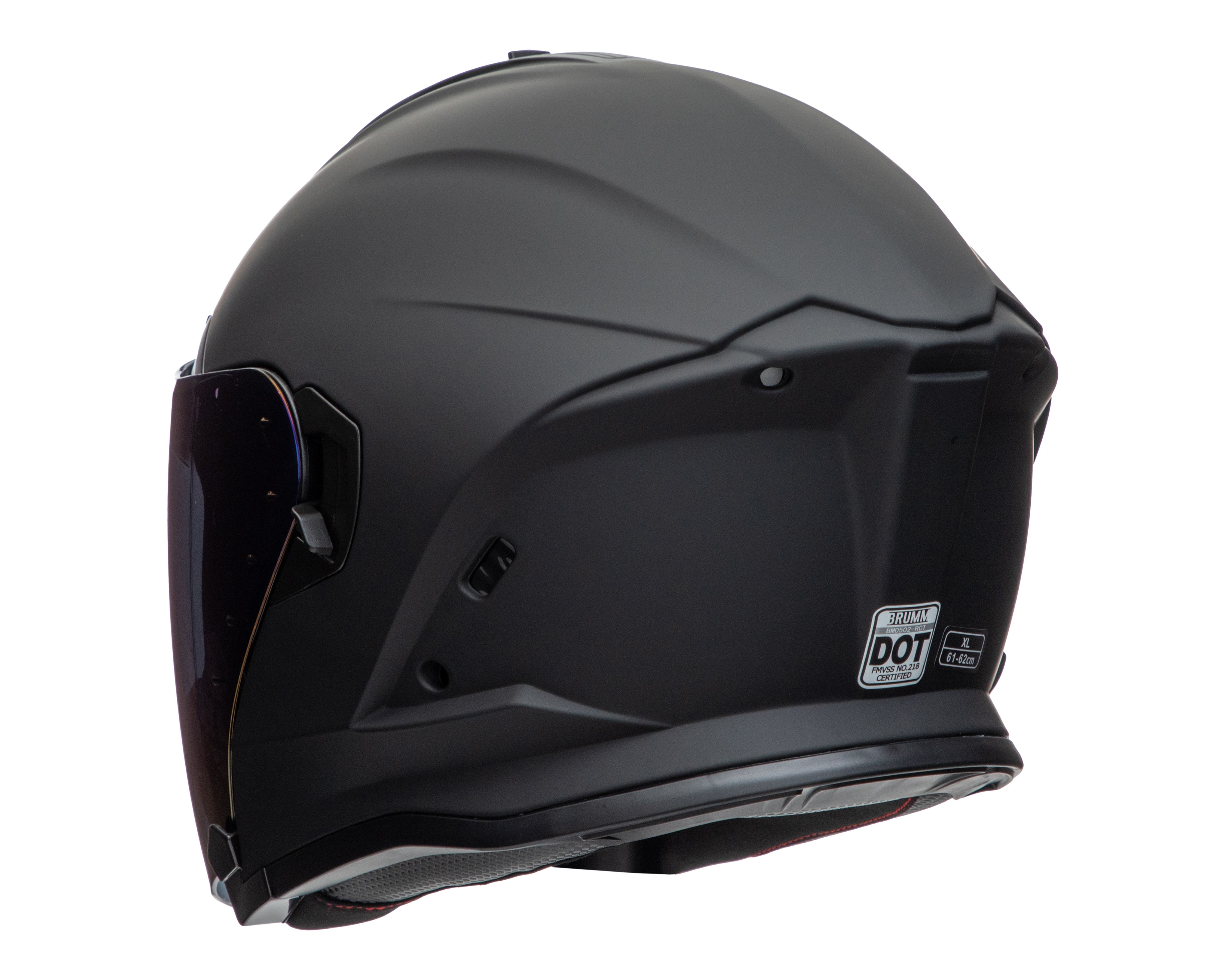 Foto 4 | Foto 4 | Casco para Motociclista Brumm Juvenil Mediano Negro