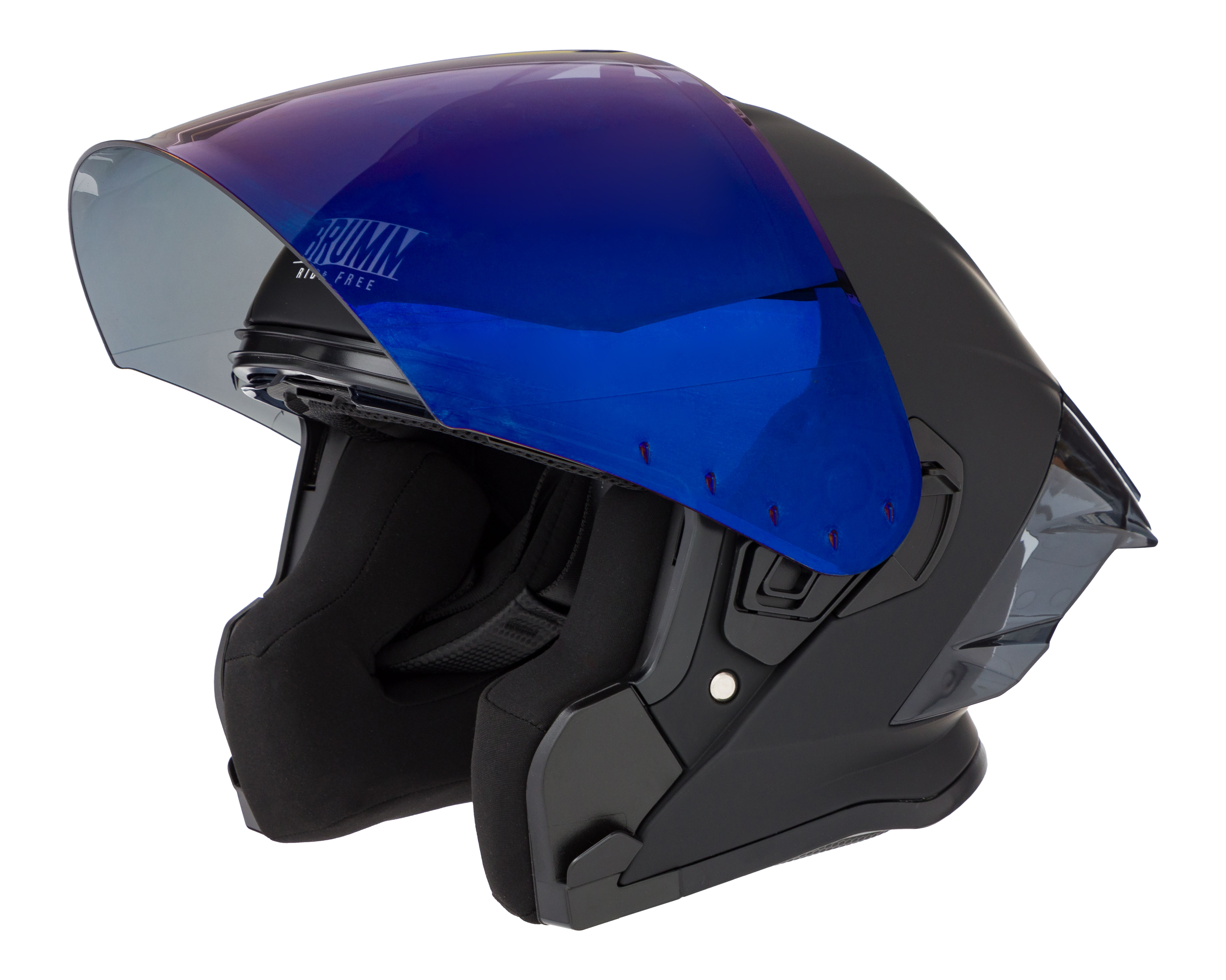 Casco para Motociclista Brumm Grande Negro 3/4