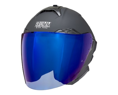 Foto 2 | Foto 2 | Casco para Motociclista Brumm Grande Negro 3/4