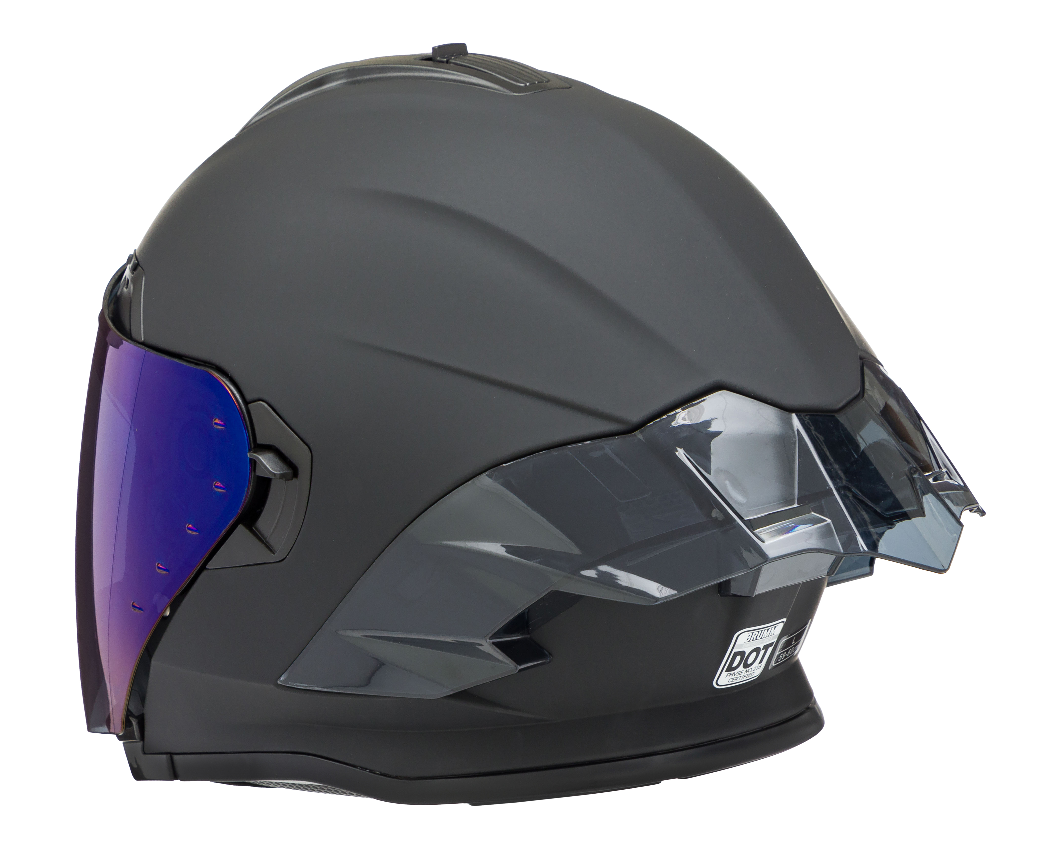 Foto 4 | Foto 4 | Casco para Motociclista Brumm Grande Negro 3/4