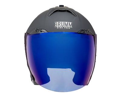 Foto 5 | Foto 5 | Casco para Motociclista Brumm Grande Negro 3/4