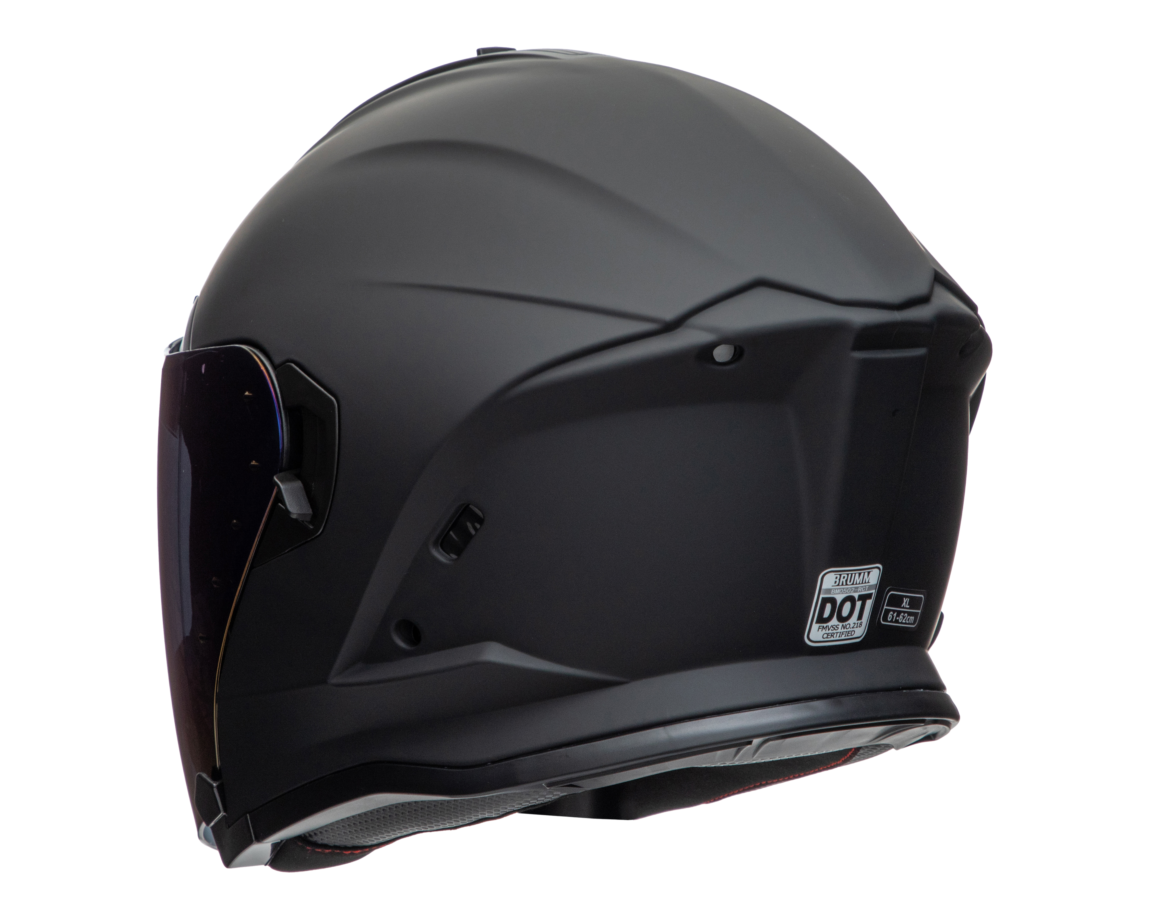 Foto 5 pulgar | Foto 4 | Casco para Motociclista Brumm Juvenil Extragrande Negro