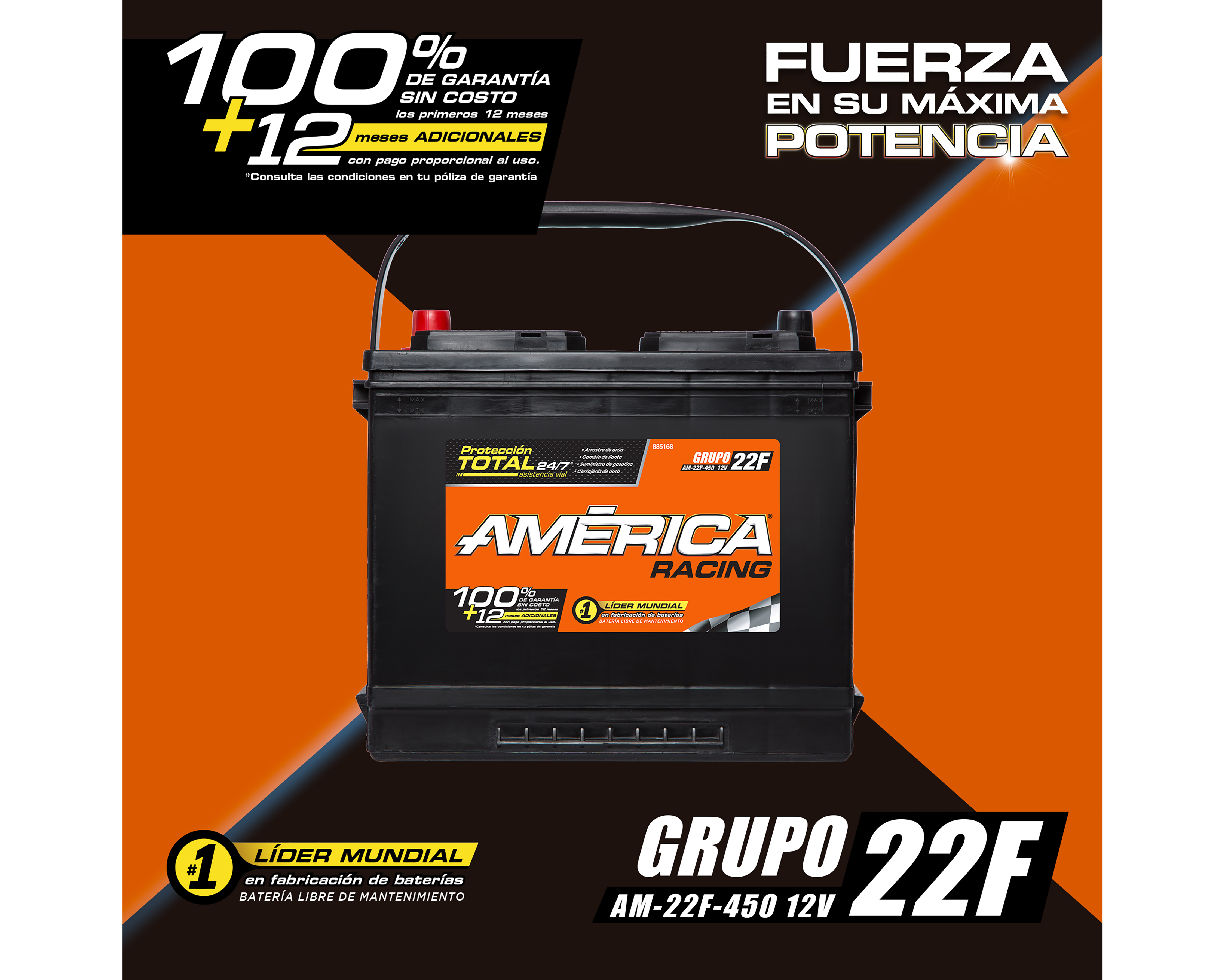 Foto 5 pulgar | Foto 4 | Acumulador América AM-22F-450
