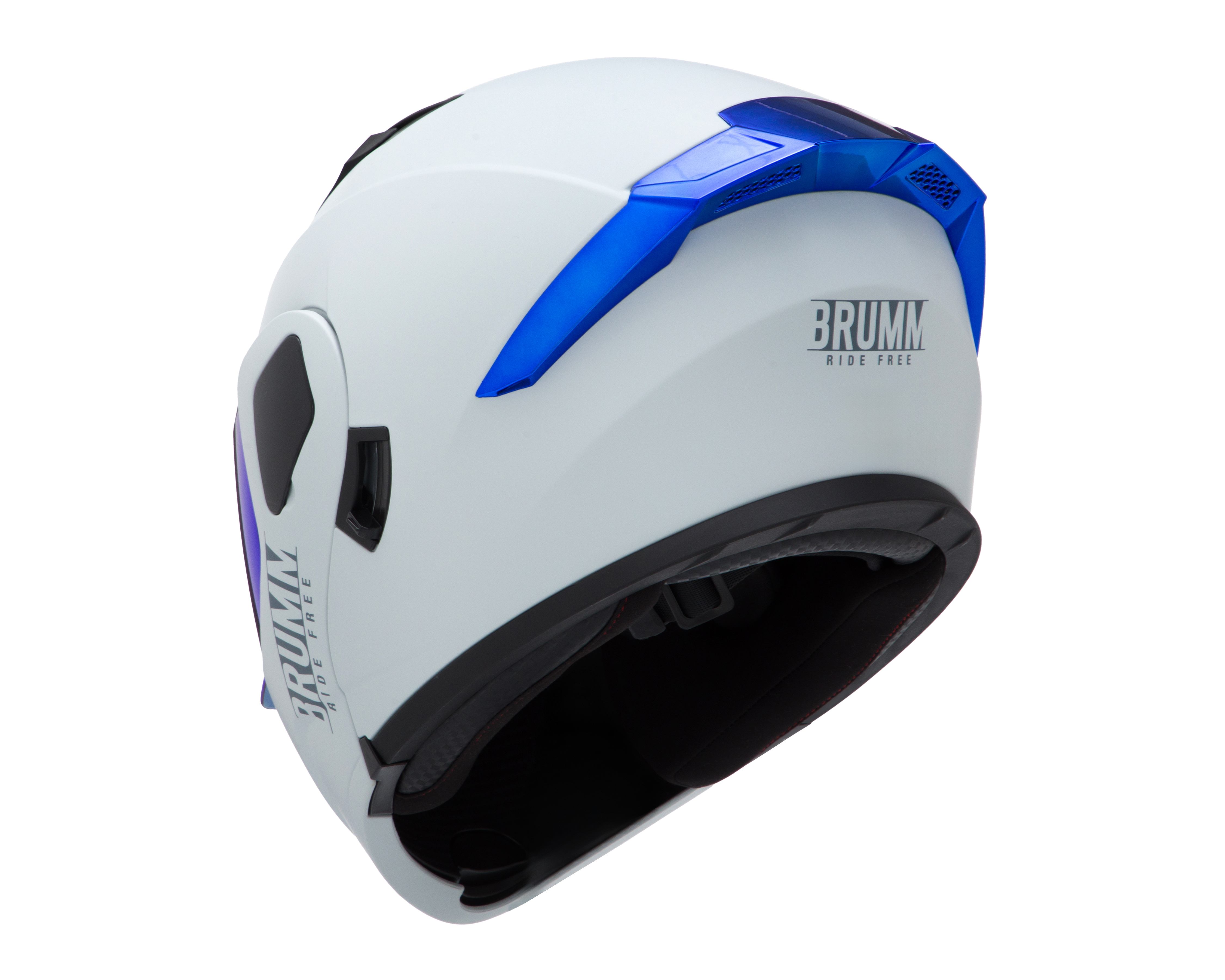 Foto 4 | Foto 4 | Casco para Motociclista Brumm Mediano Blanco Abatible