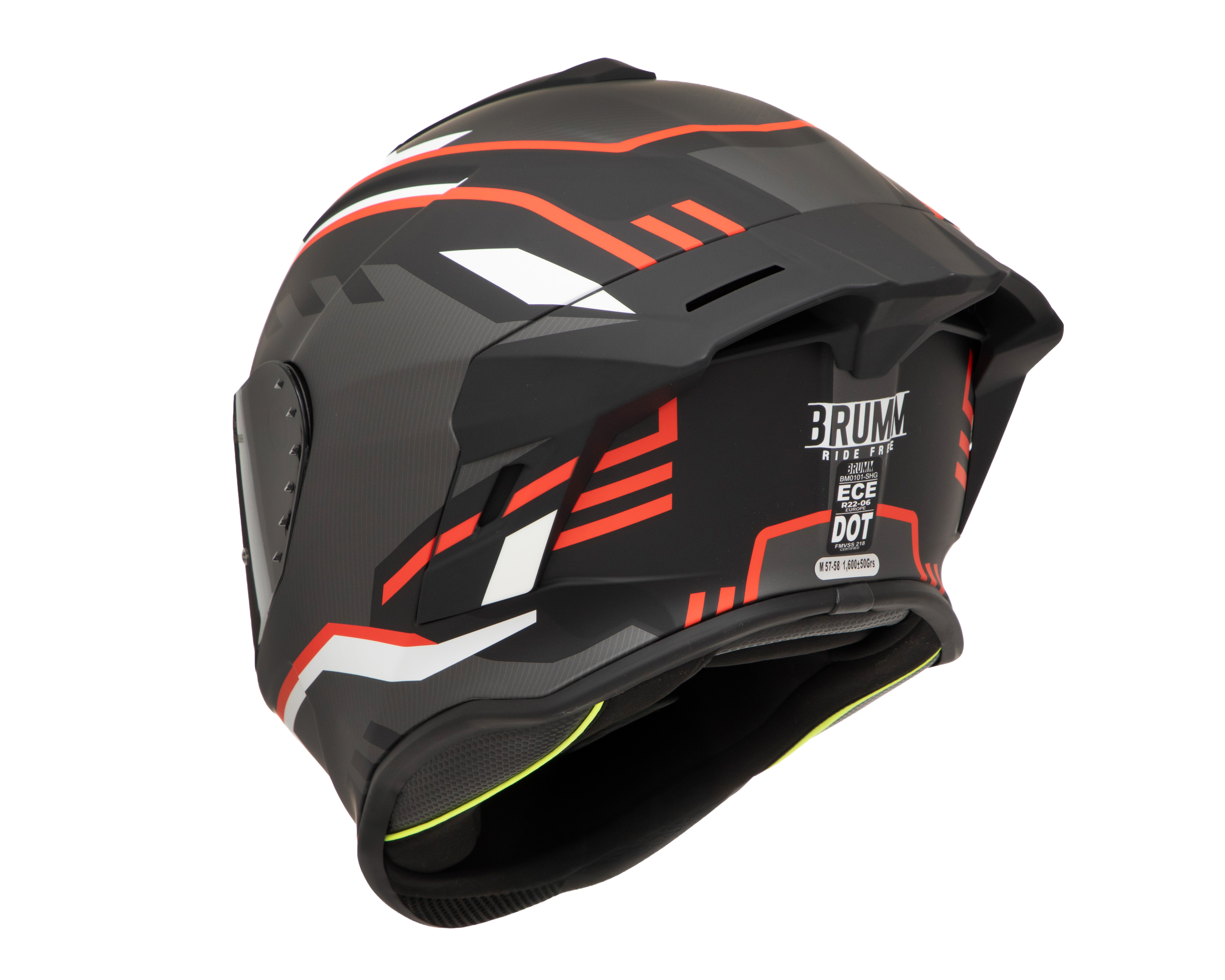 Foto 4 | Foto 4 | Casco para Motociclista Brumm Mediano Negro